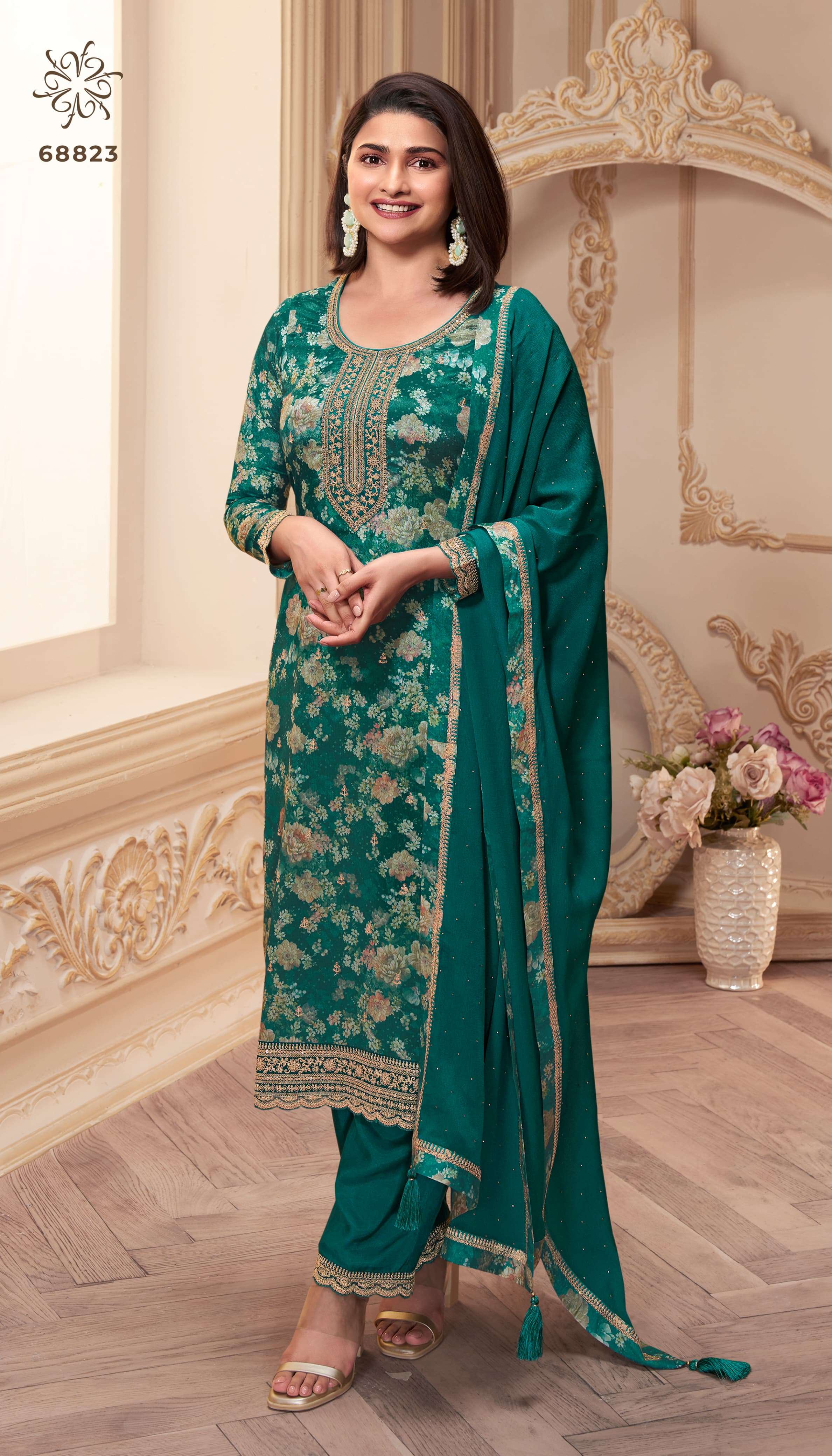 pahal by vinay fashion kuleesh 68821-68826 series party wear designer salwar suits catalogue online dealer surat gujarat
