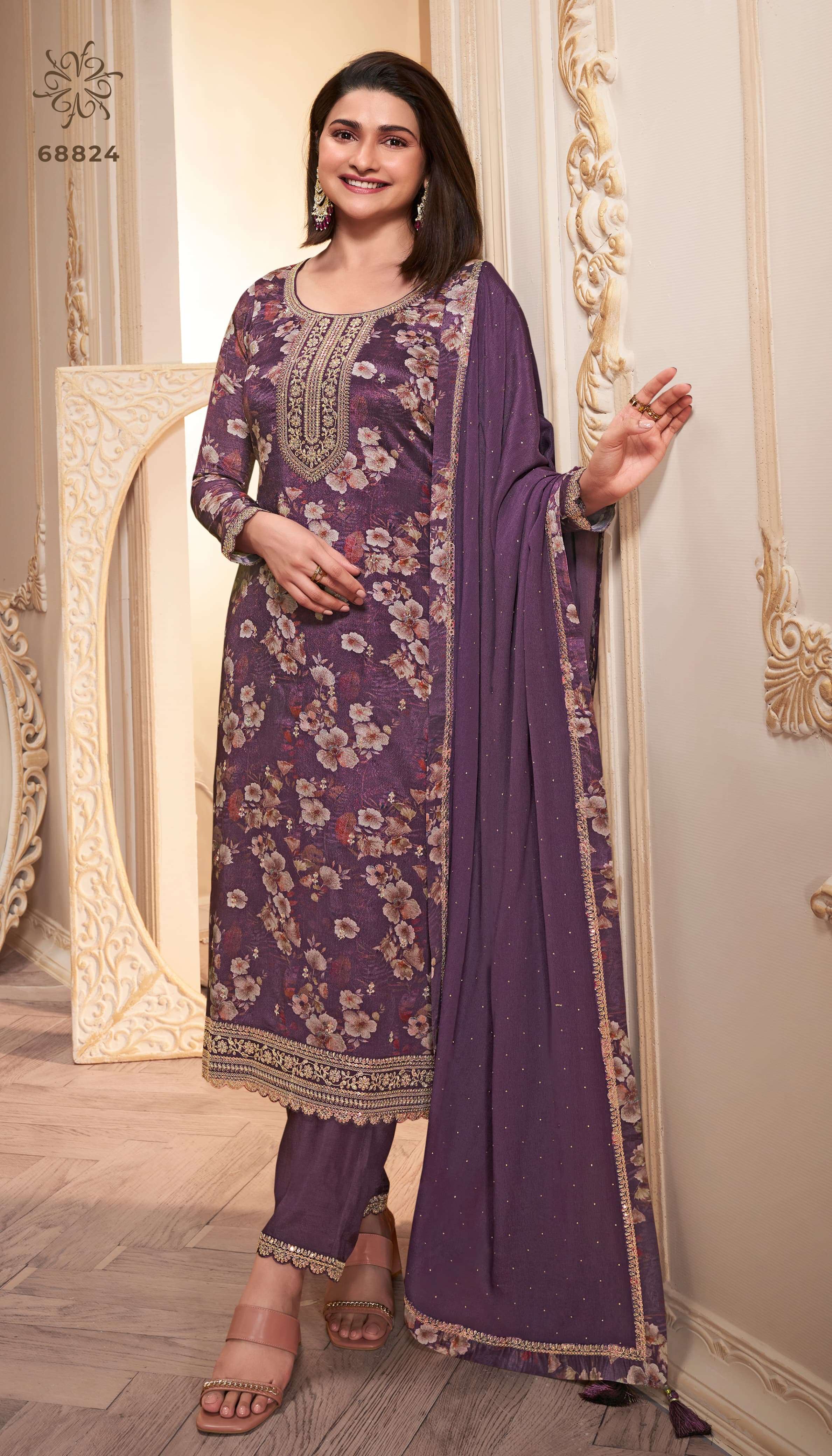 pahal by vinay fashion kuleesh 68821-68826 series party wear designer salwar suits catalogue online dealer surat gujarat