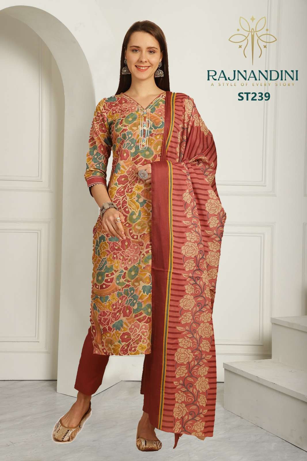 rajnandini vamika indo cotton ready made summer salwar kameez catalogue wholesale price surat 