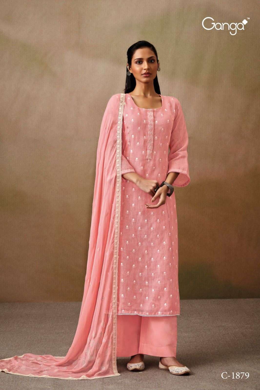 sandhya by ganga 1879 1882 series exclusive designer cotton suits catalogue wholesaler price surat gujarat