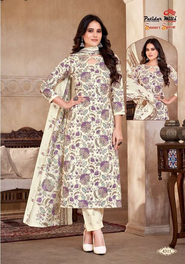 season special vol-43 by patidar mills 4301-4316 series trendy designer salwar suits catalogue wholesaler surat gujarat 