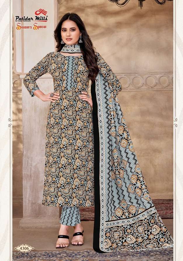 season special vol-43 by patidar mills 4301-4316 series trendy designer salwar suits catalogue wholesaler surat gujarat 