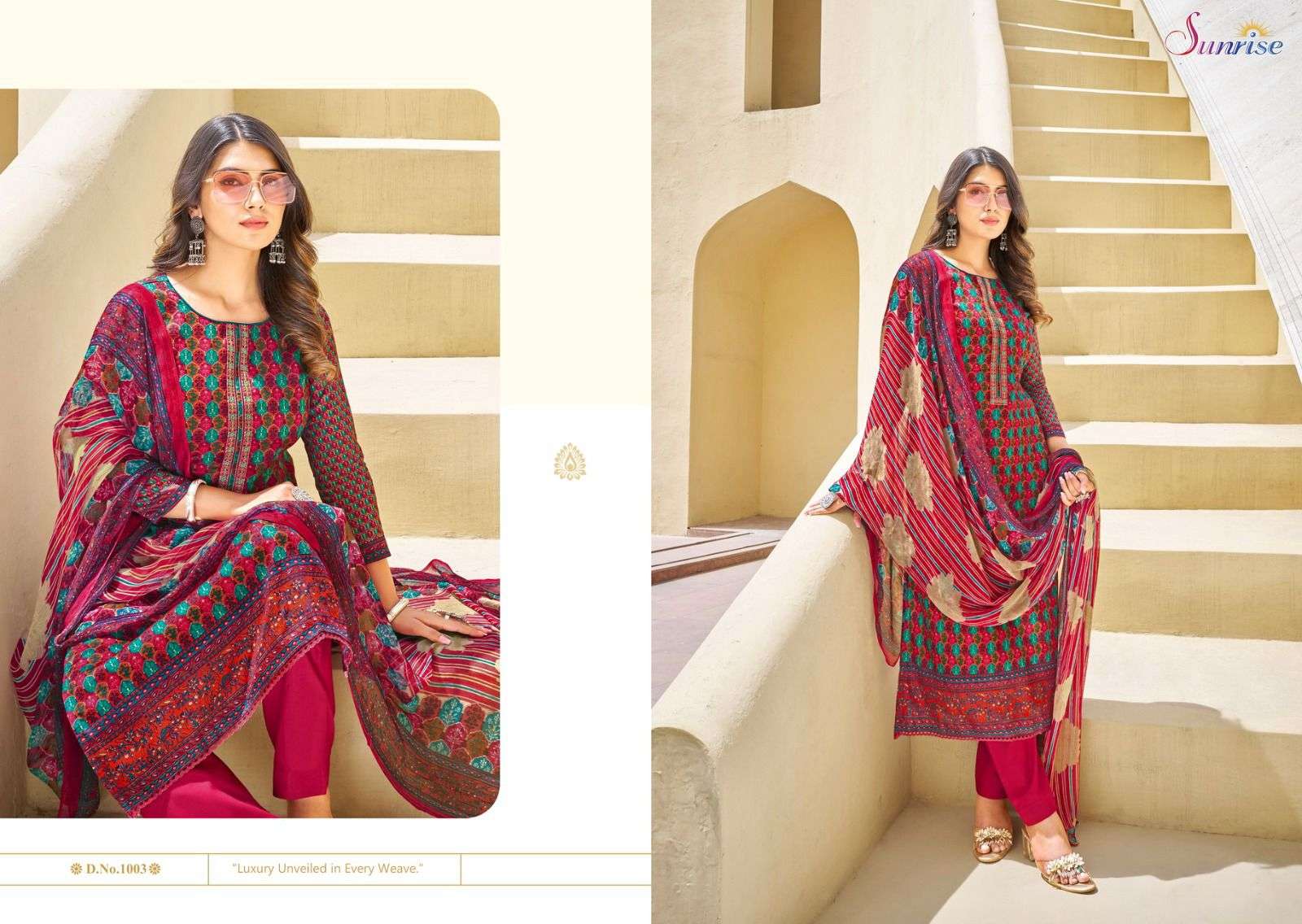 sheila by sunrise creation 1001-1008 series trendy designer salwar kameez catalogue manufacturer surat gujarat 