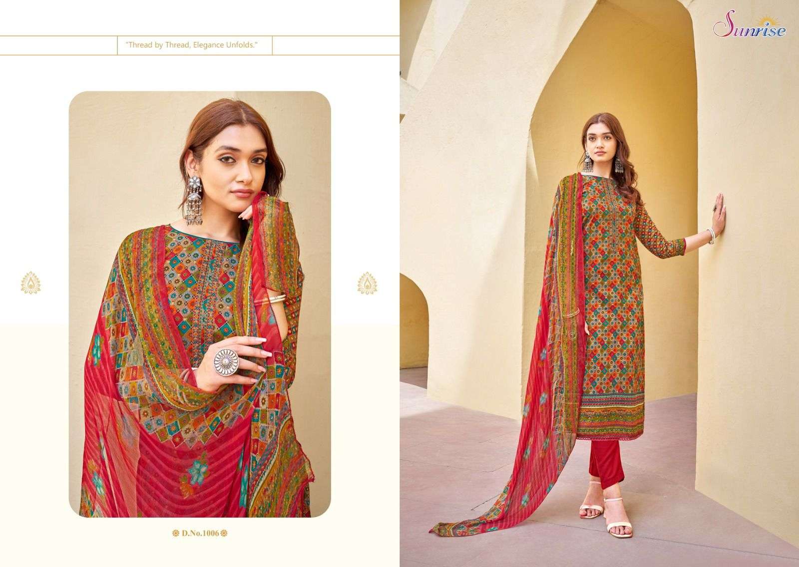 sheila by sunrise creation 1001-1008 series trendy designer salwar kameez catalogue manufacturer surat gujarat 