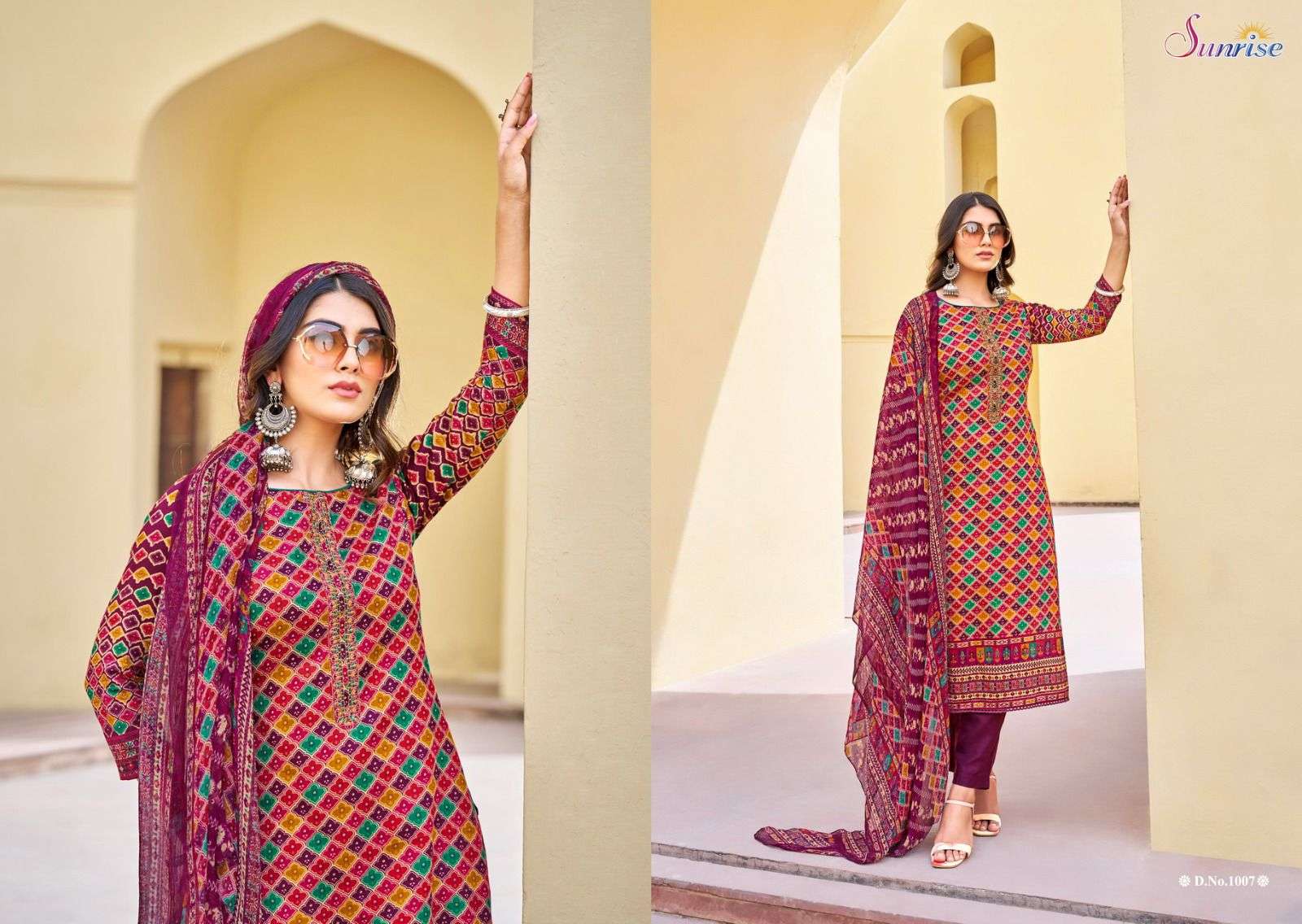 sheila by sunrise creation 1001-1008 series trendy designer salwar kameez catalogue manufacturer surat gujarat 