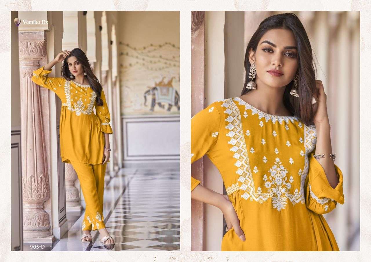 vintage super hit by vamika rayon designer code set wholesale market surat gujarat 