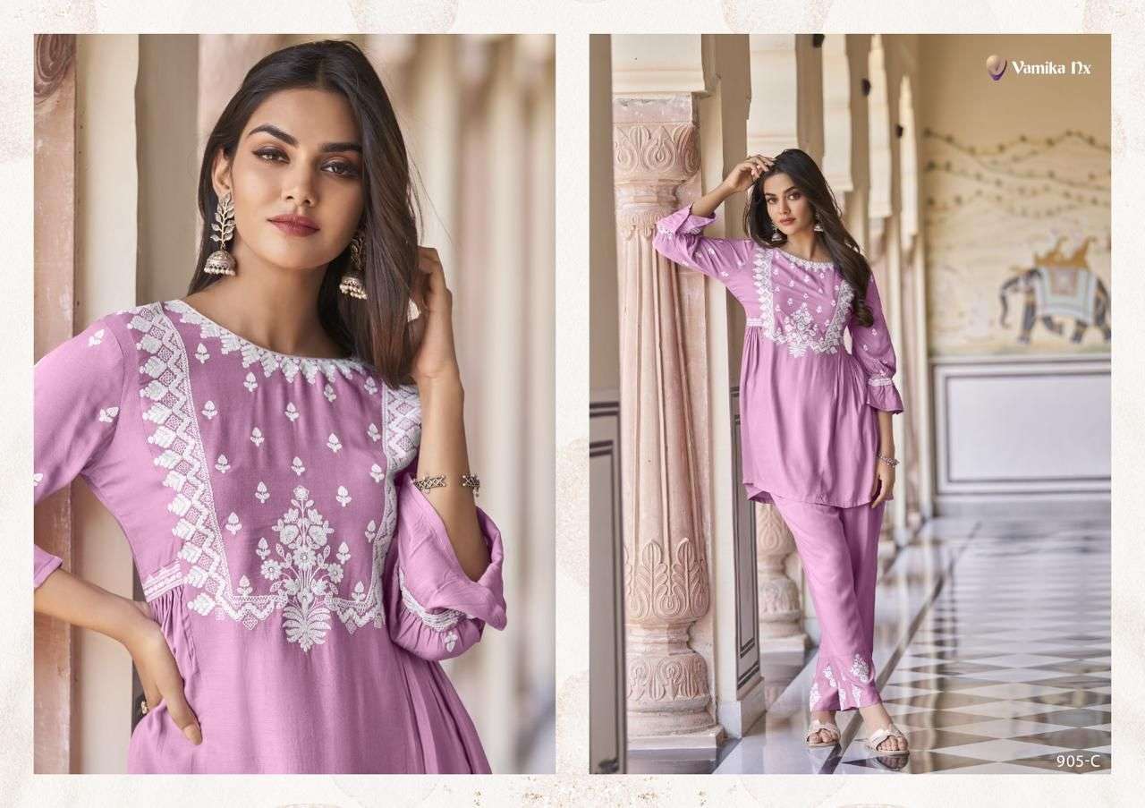 vintage super hit by vamika rayon designer code set wholesale market surat gujarat 
