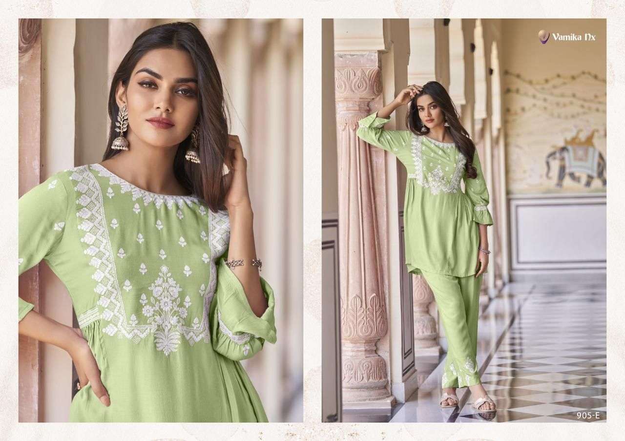 vintage super hit by vamika rayon designer code set wholesale market surat gujarat 