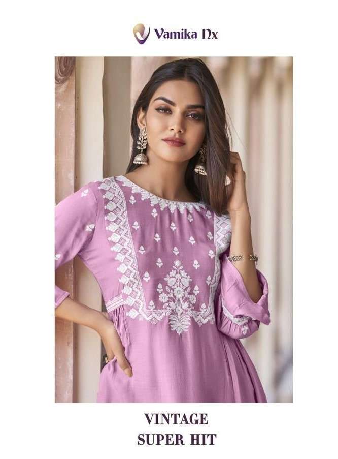 vintage super hit by vamika rayon designer code set wholesale market surat gujarat 