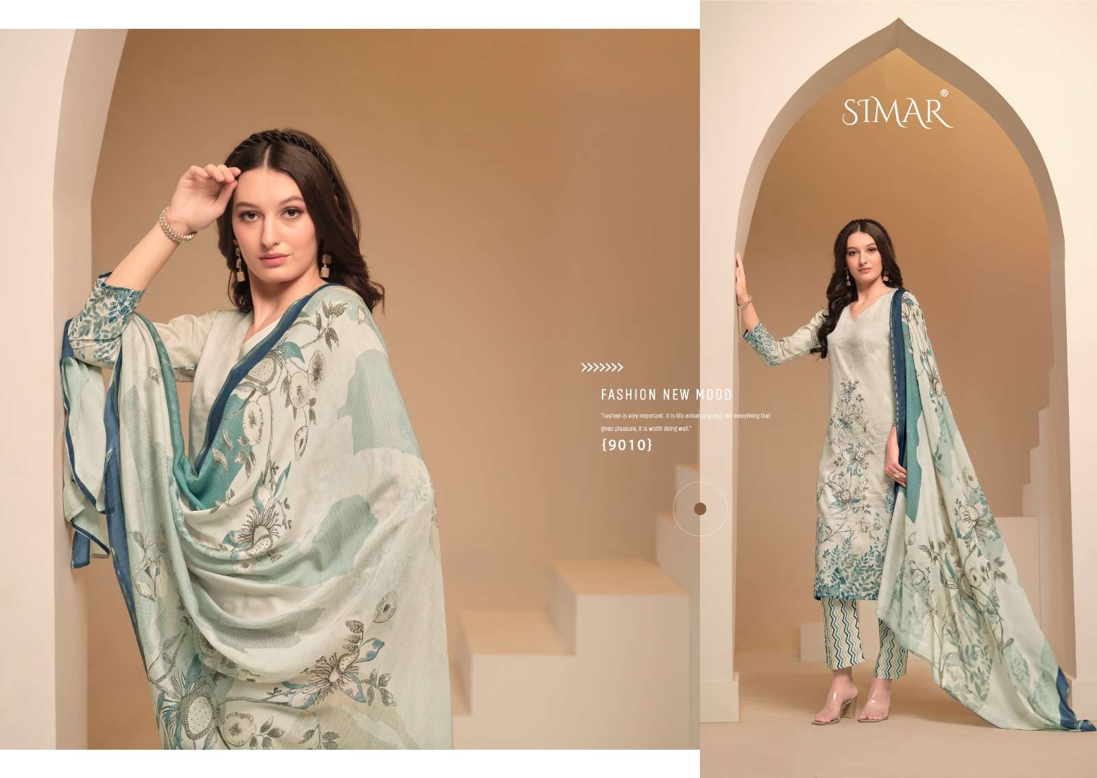 amena by glossy 9009-9014 series latest designer salwar kameez catalogue online supplier surat gujarat 