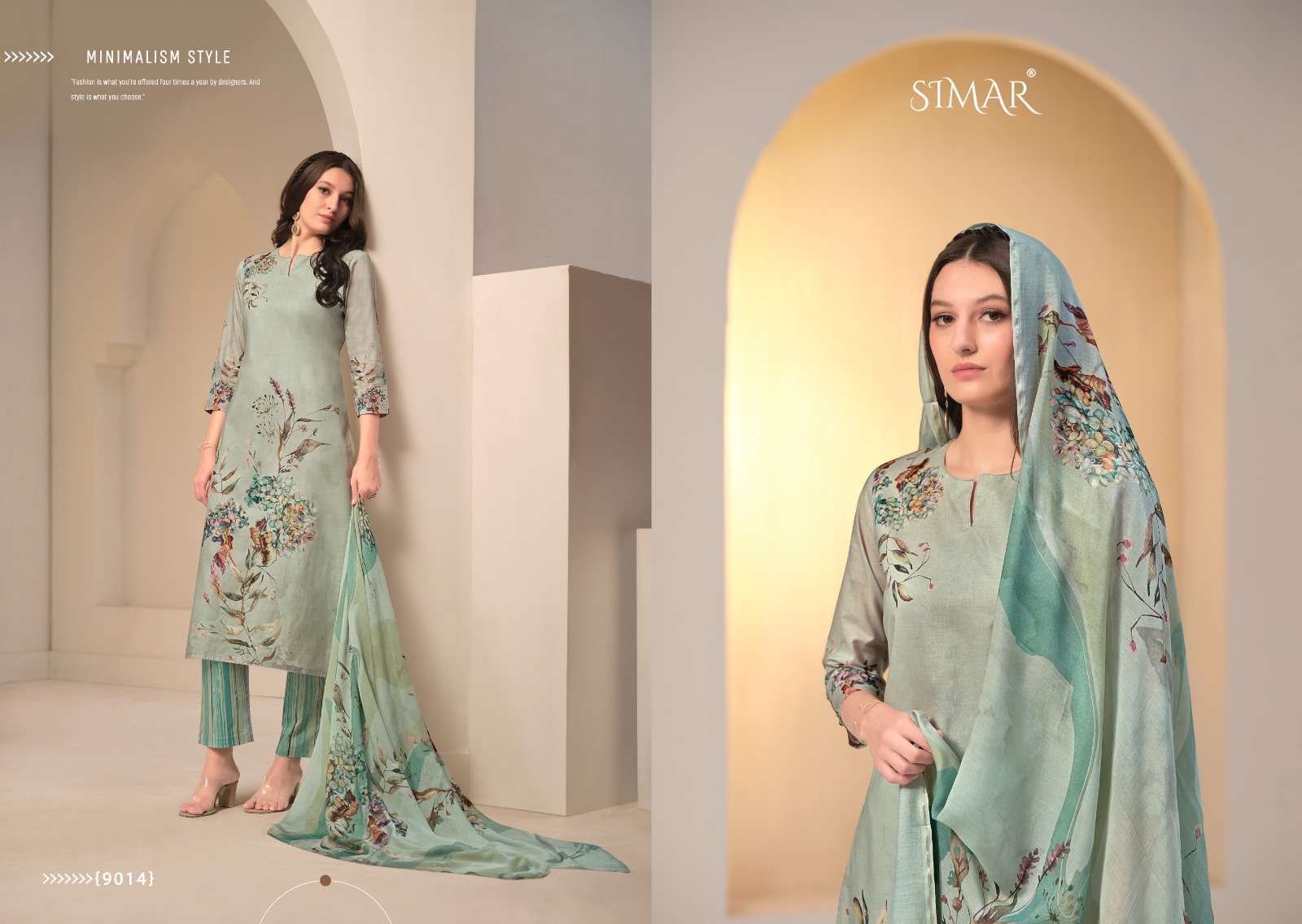 amena by glossy 9009-9014 series latest designer salwar kameez catalogue online supplier surat gujarat 