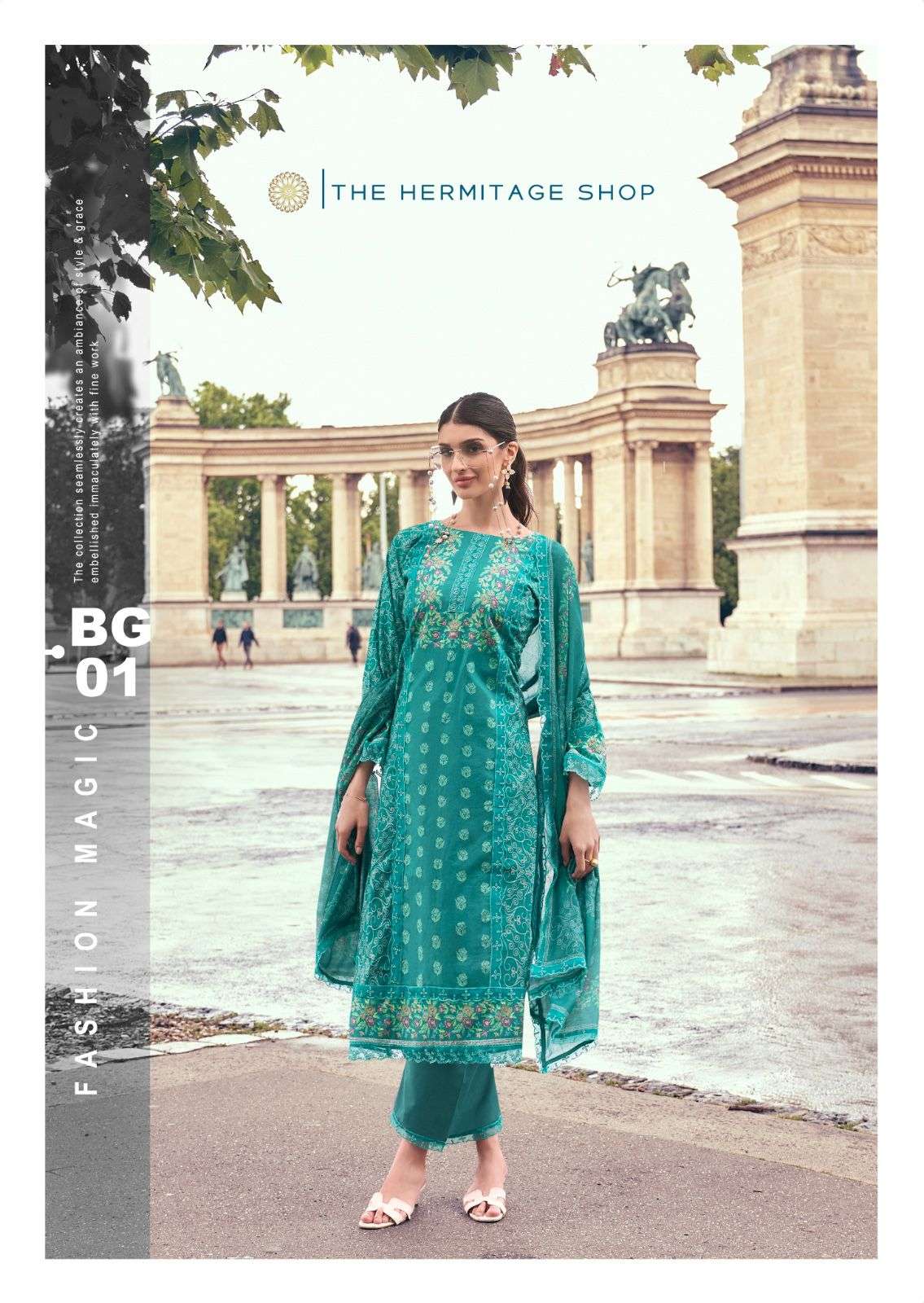 bagh by hermitage clothing digital print with chikankari work dress material catalogue online shopping surat gujarat 