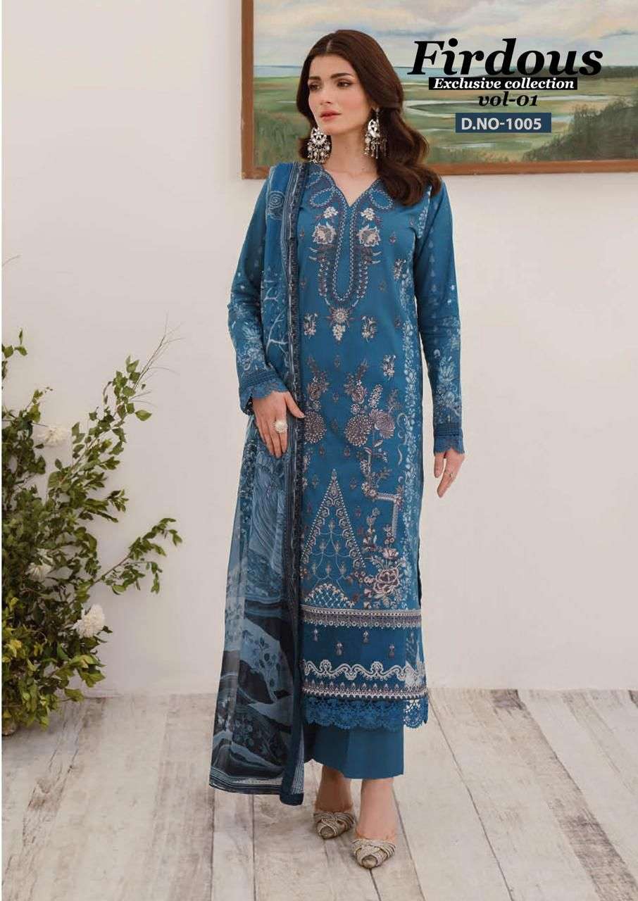 firdous vol-1 by nandgopal prints 1001-1008 series karachi style cotton salwar suits catalogue online purchasing surat gujrat 