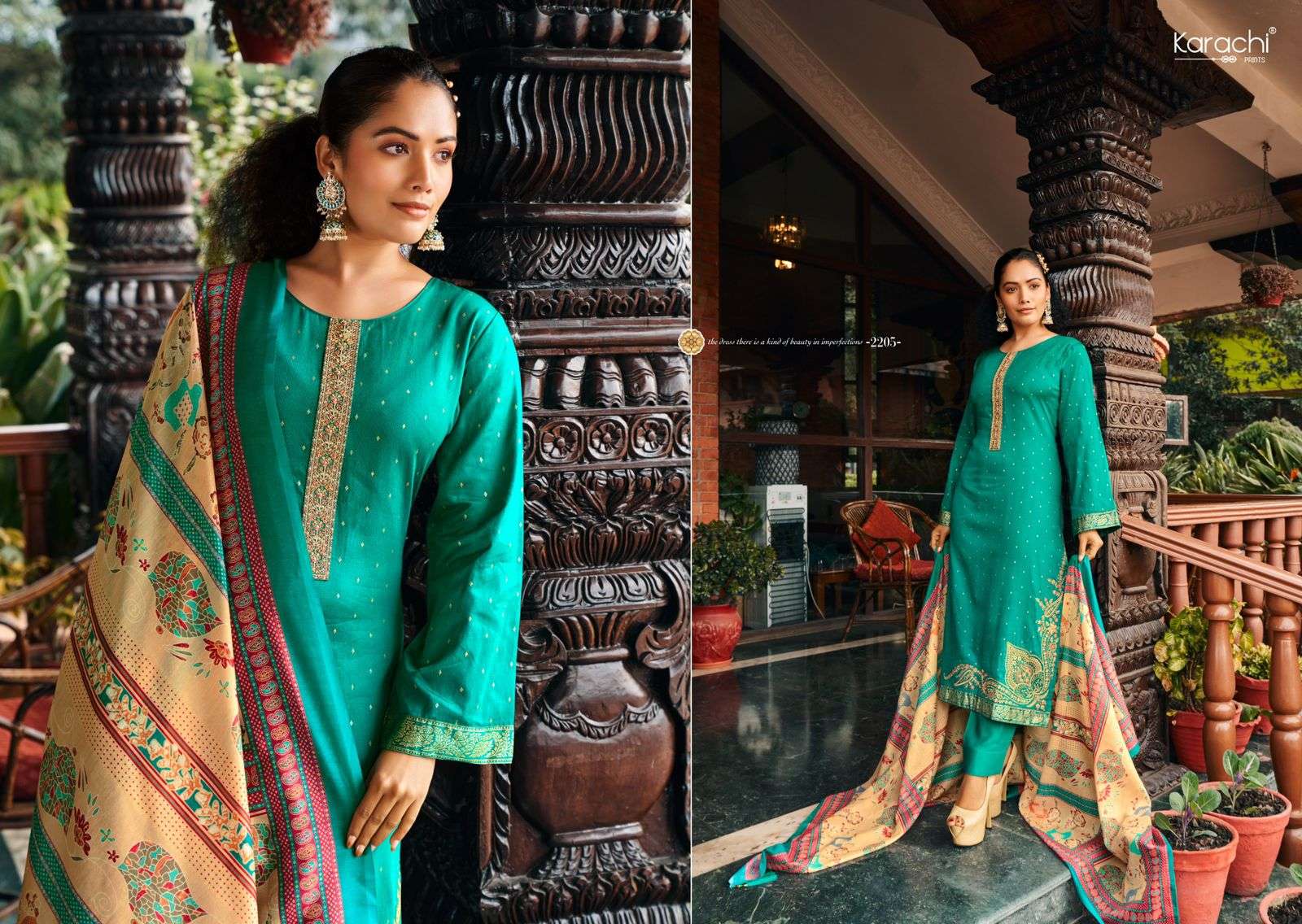 fitoor by karachi prints 2201-2206 series jam satin designer salwar kameez catalogue online purchasing surat gujarat 