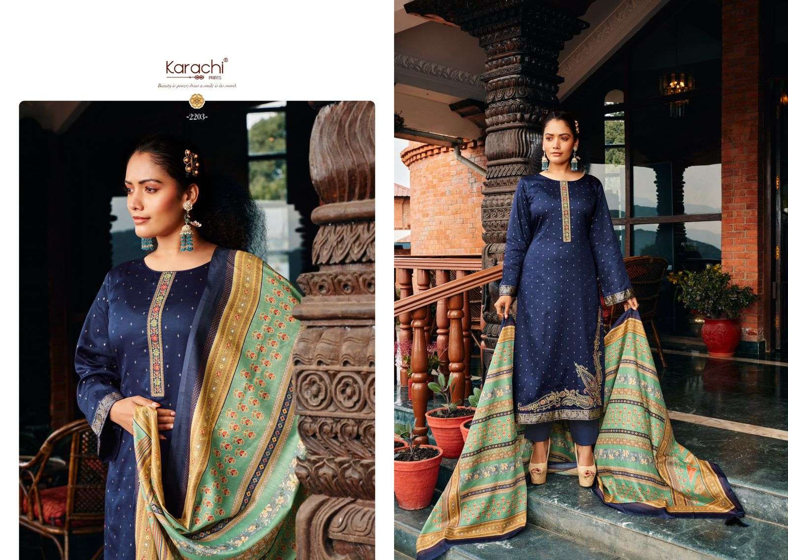 fitoor by karachi prints 2201-2206 series jam satin designer salwar kameez catalogue online purchasing surat gujarat 
