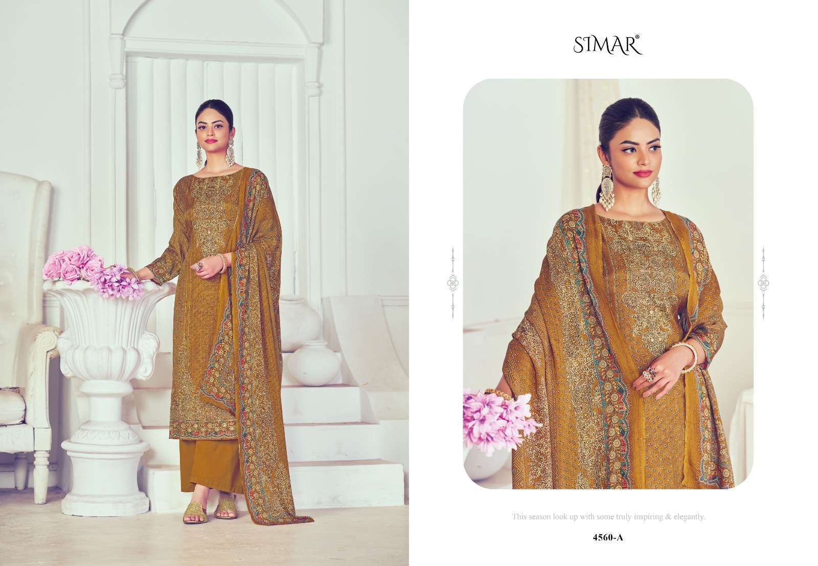humpreet by glossy digital print with handwork designer party wear dress material catalogue manufacturer surat gujarat 