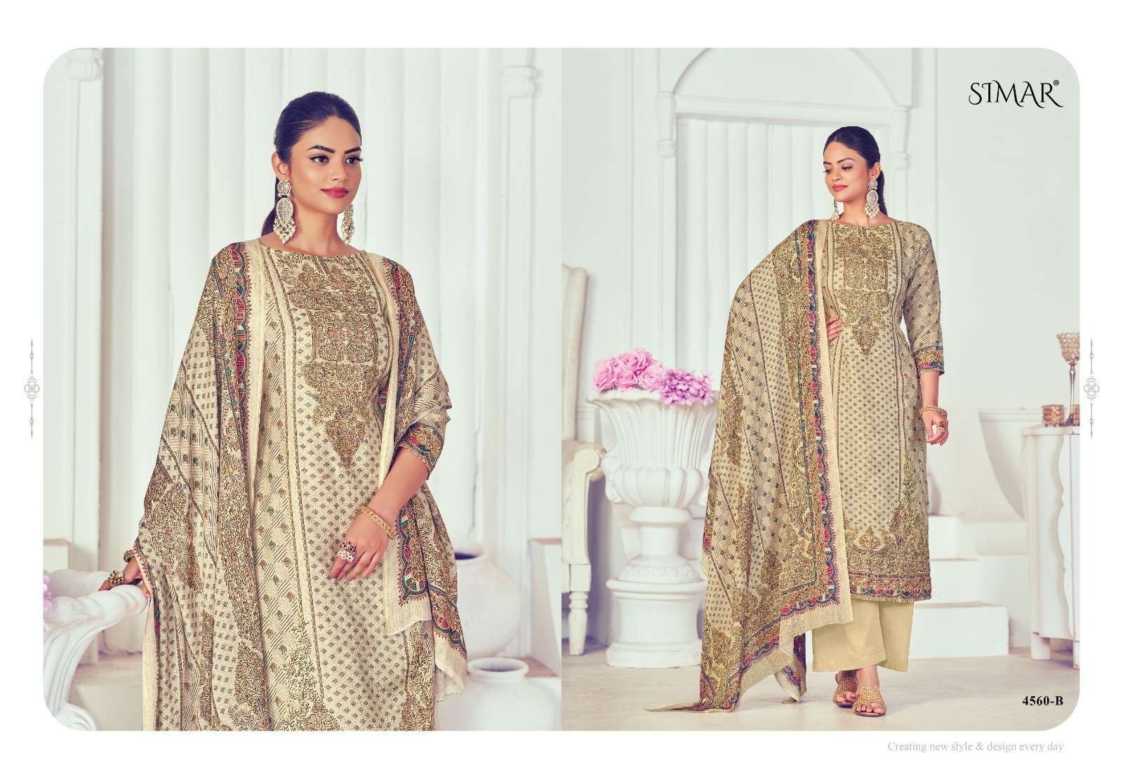 humpreet by glossy digital print with handwork designer party wear dress material catalogue manufacturer surat gujarat 