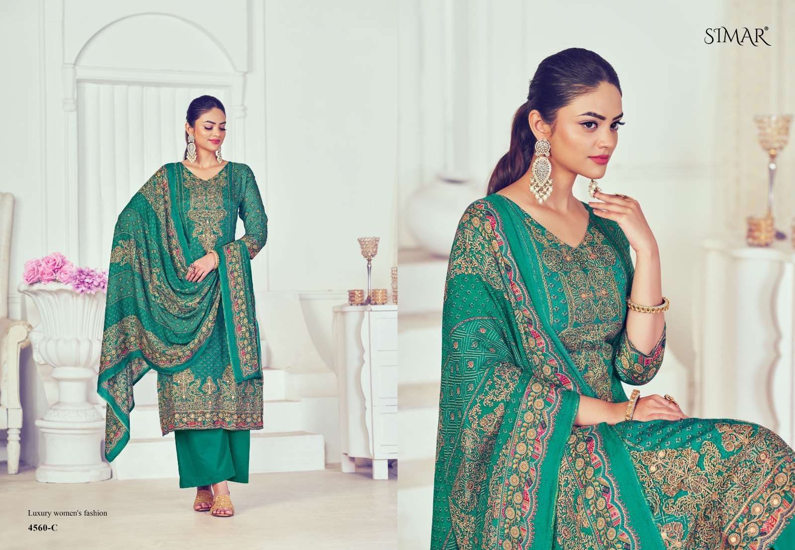 humpreet by glossy digital print with handwork designer party wear dress material catalogue manufacturer surat gujarat 