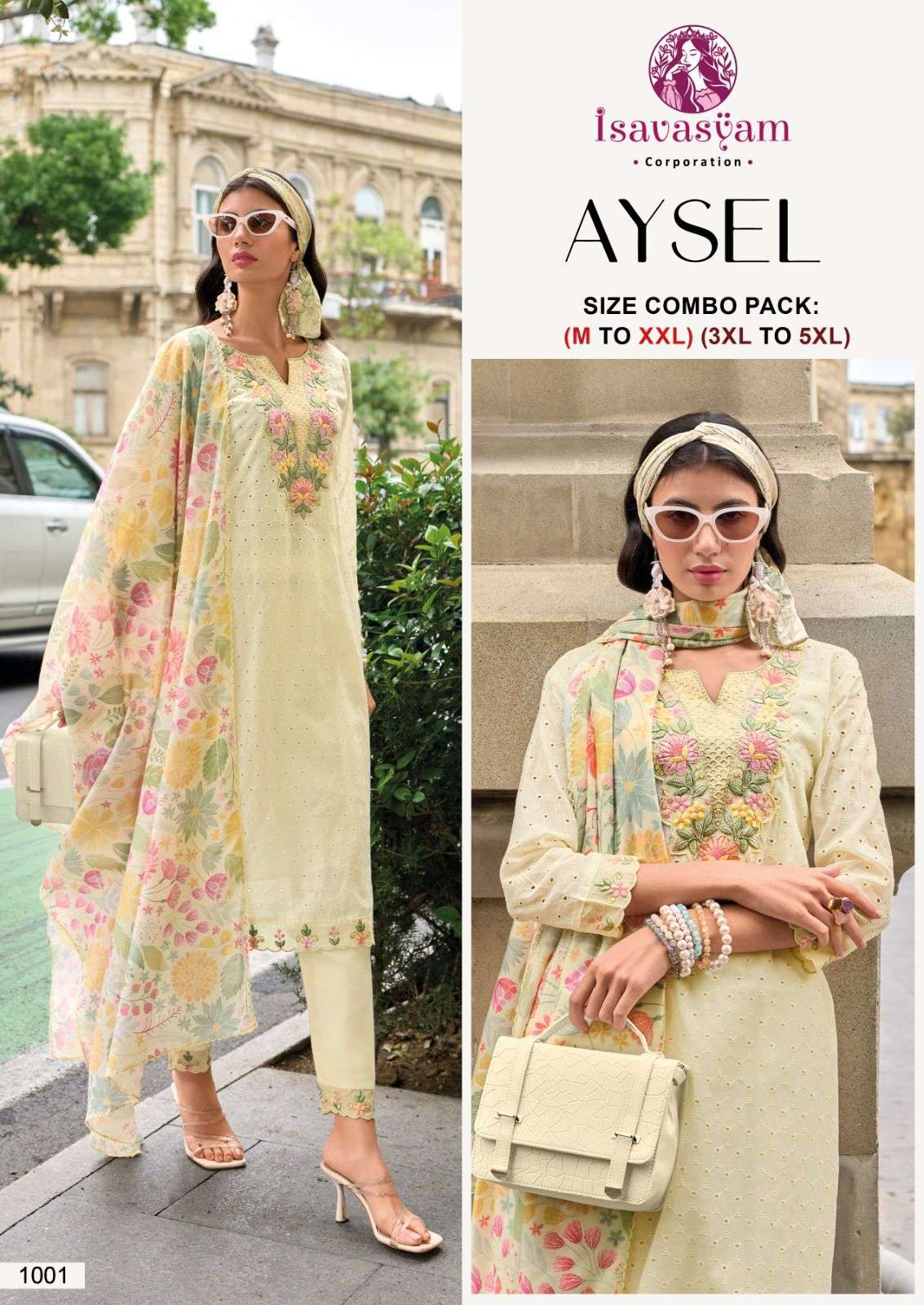 isavasyam corporation aysel 1001 design readymde designer cotton suits com set surat gujarat