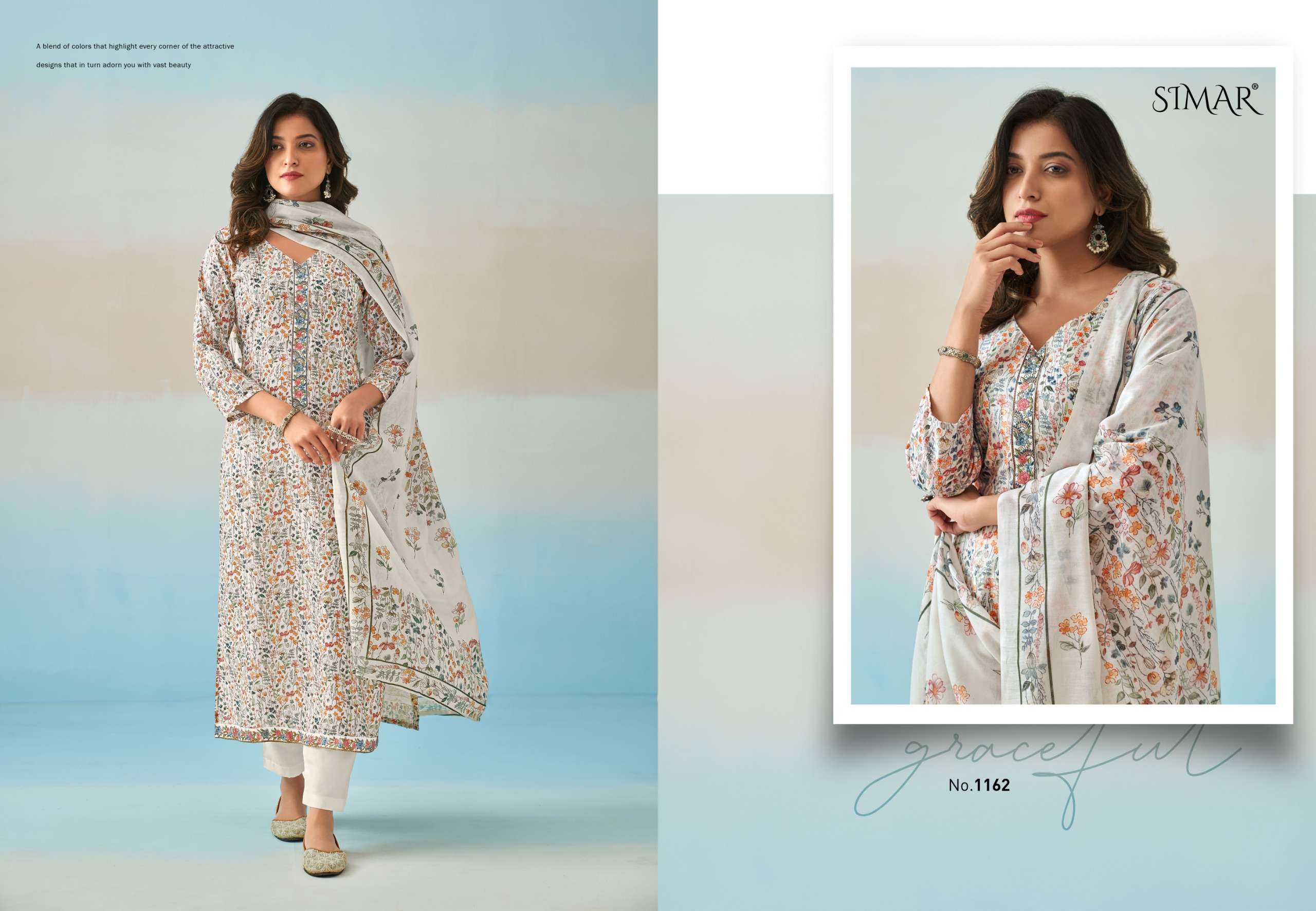 ishara by glossy 1161-1166 series indian designer cotton suits catalogue online purchasing surat gujarat 