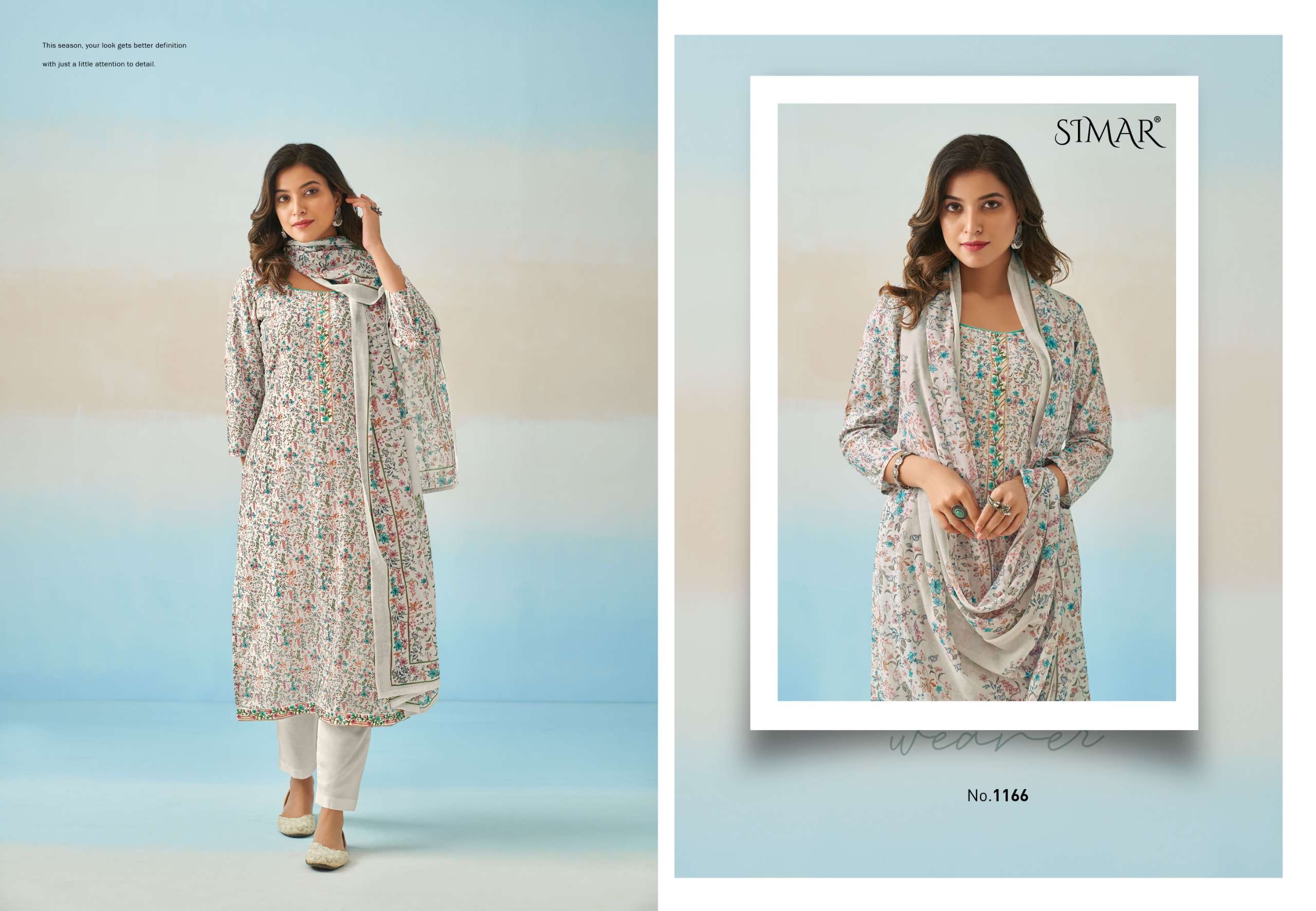 ishara by glossy 1161-1166 series indian designer cotton suits catalogue online purchasing surat gujarat 