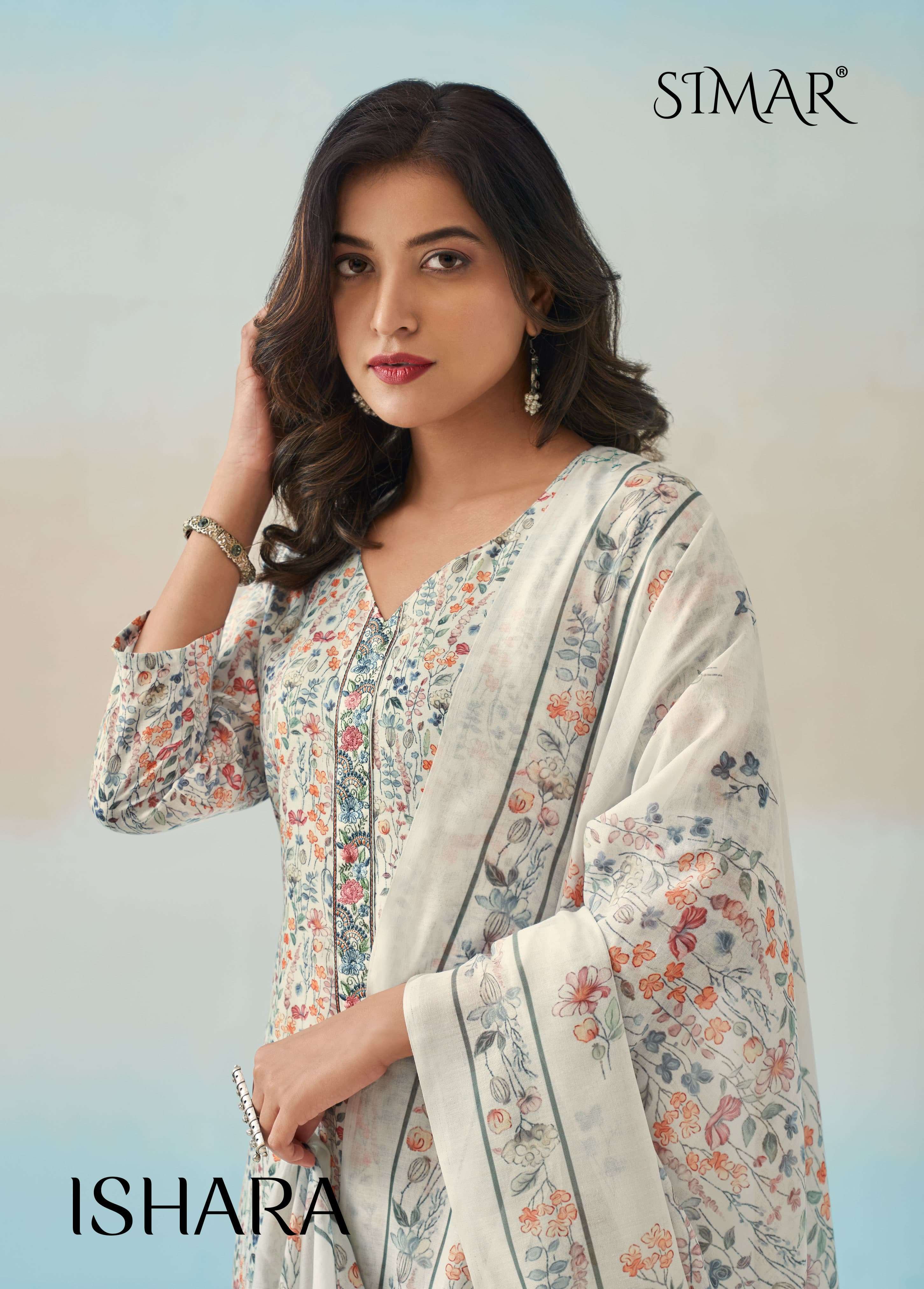 ishara by glossy 1161-1166 series indian designer cotton suits catalogue online purchasing surat gujarat 
