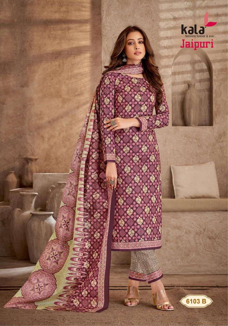 jaipuri vol-5 by tarika creation 6101-6112 series indian designer salwar suits catalogue online dealer surat gujarat 