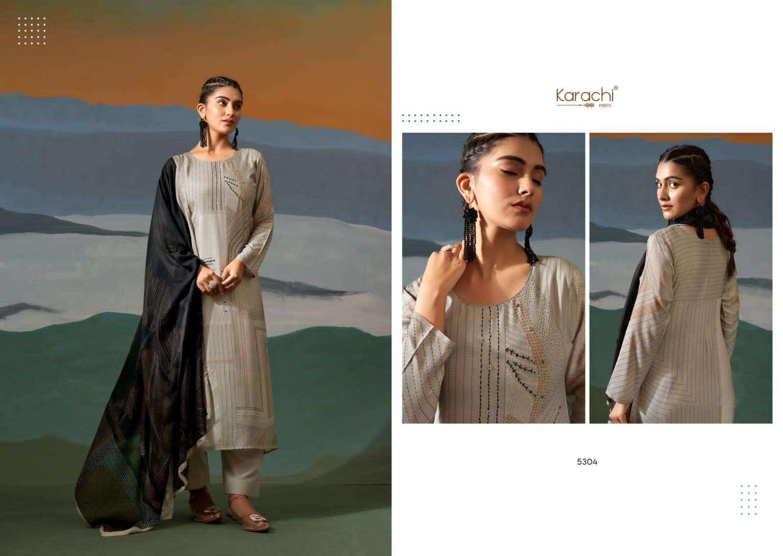 jhula by karachi prints 5301-5304 series unstitched salwar kameez catalogue online supplier surat gujarat 