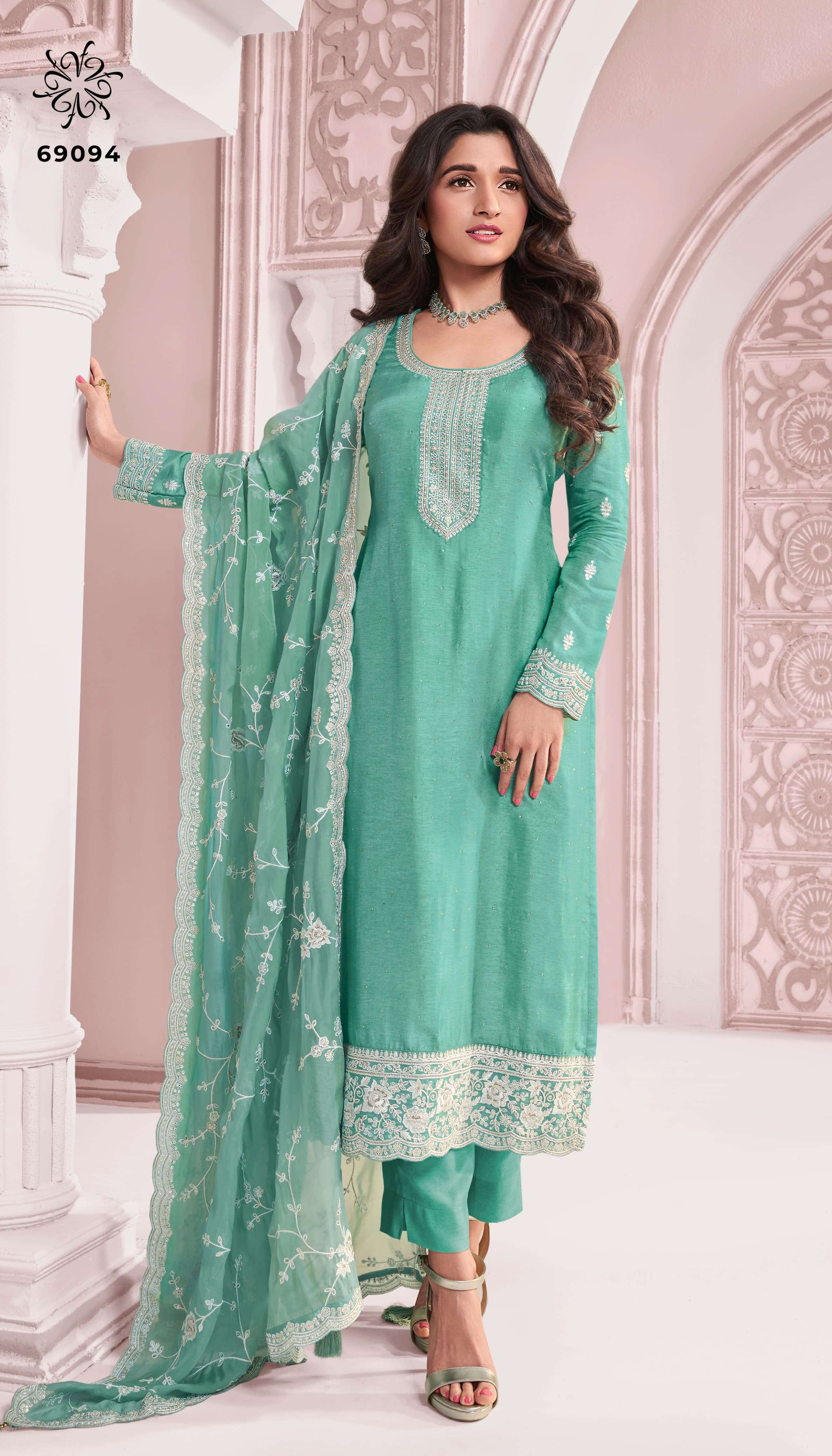 kavya by vinay fashion 69091-69096 series heavy designer indian party wear suits catalogue manufacturer surat gujarat 