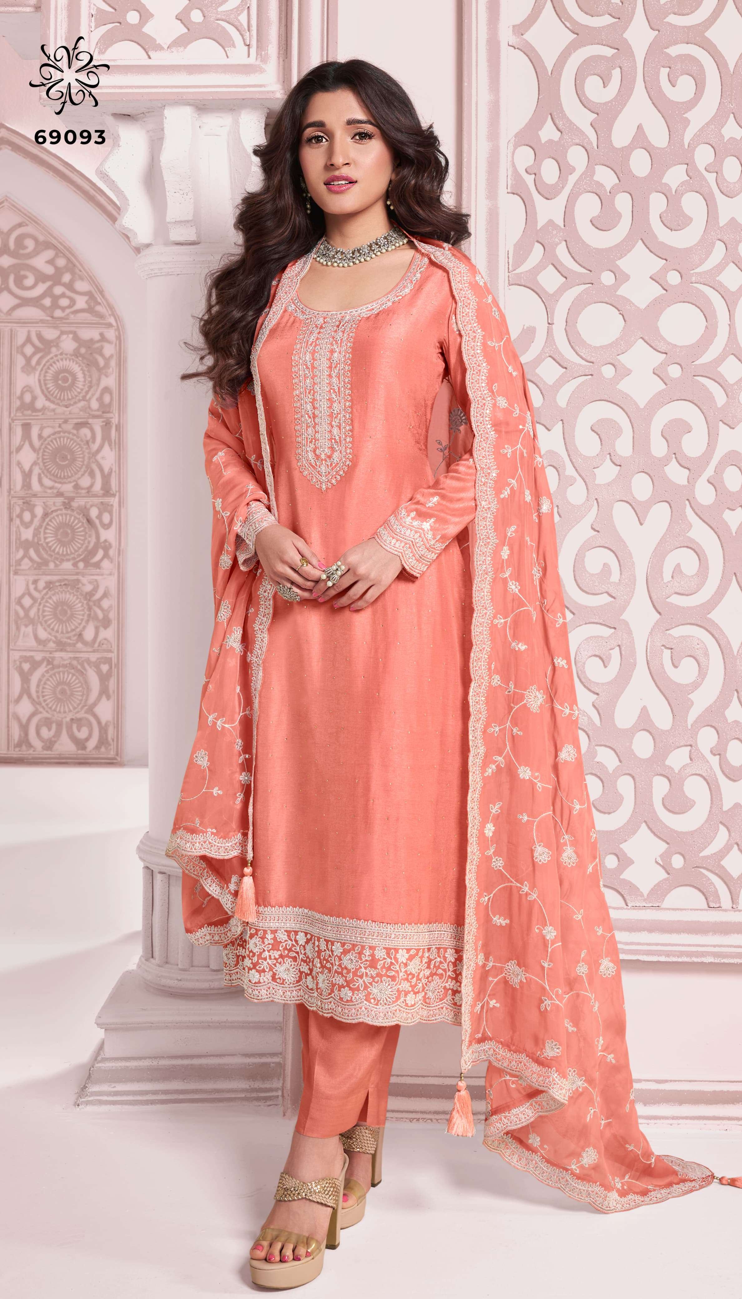 kavya by vinay fashion 69091-69096 series heavy designer indian party wear suits catalogue manufacturer surat gujarat 