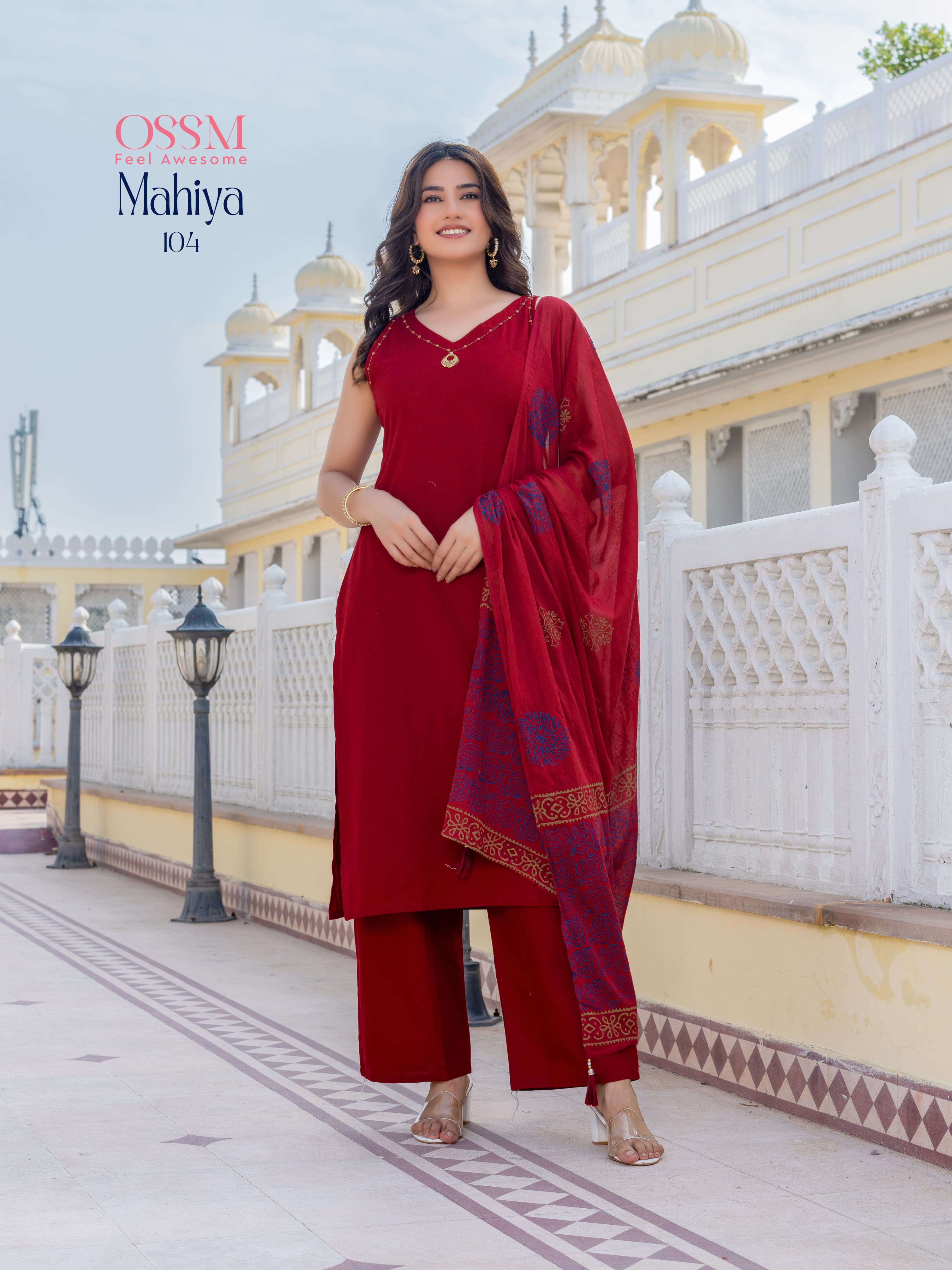 mahiya by ossm designer premium cotton festive wear cord set wholesale collection surat gujarat 