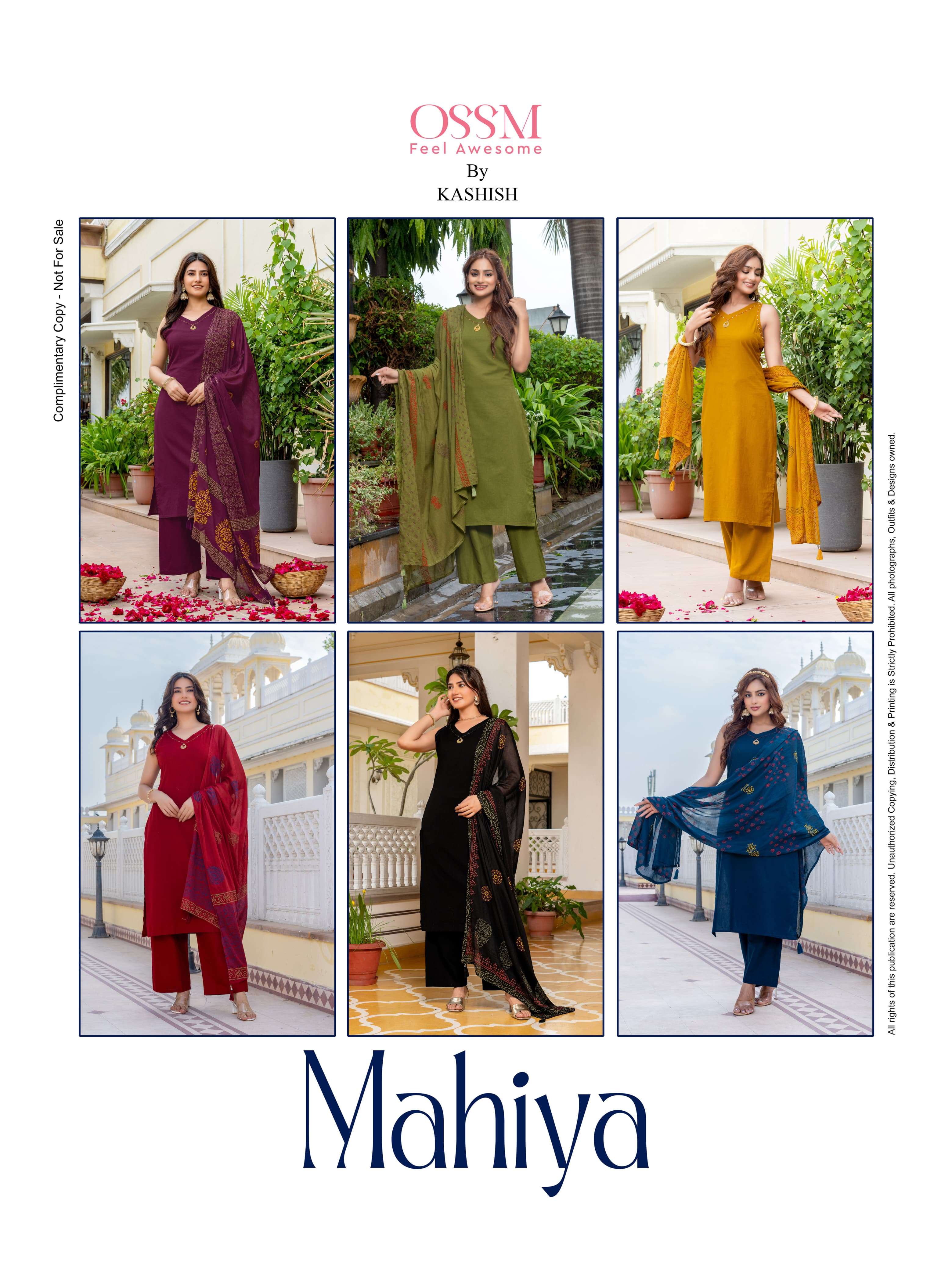 mahiya by ossm designer premium cotton festive wear cord set wholesale collection surat gujarat 
