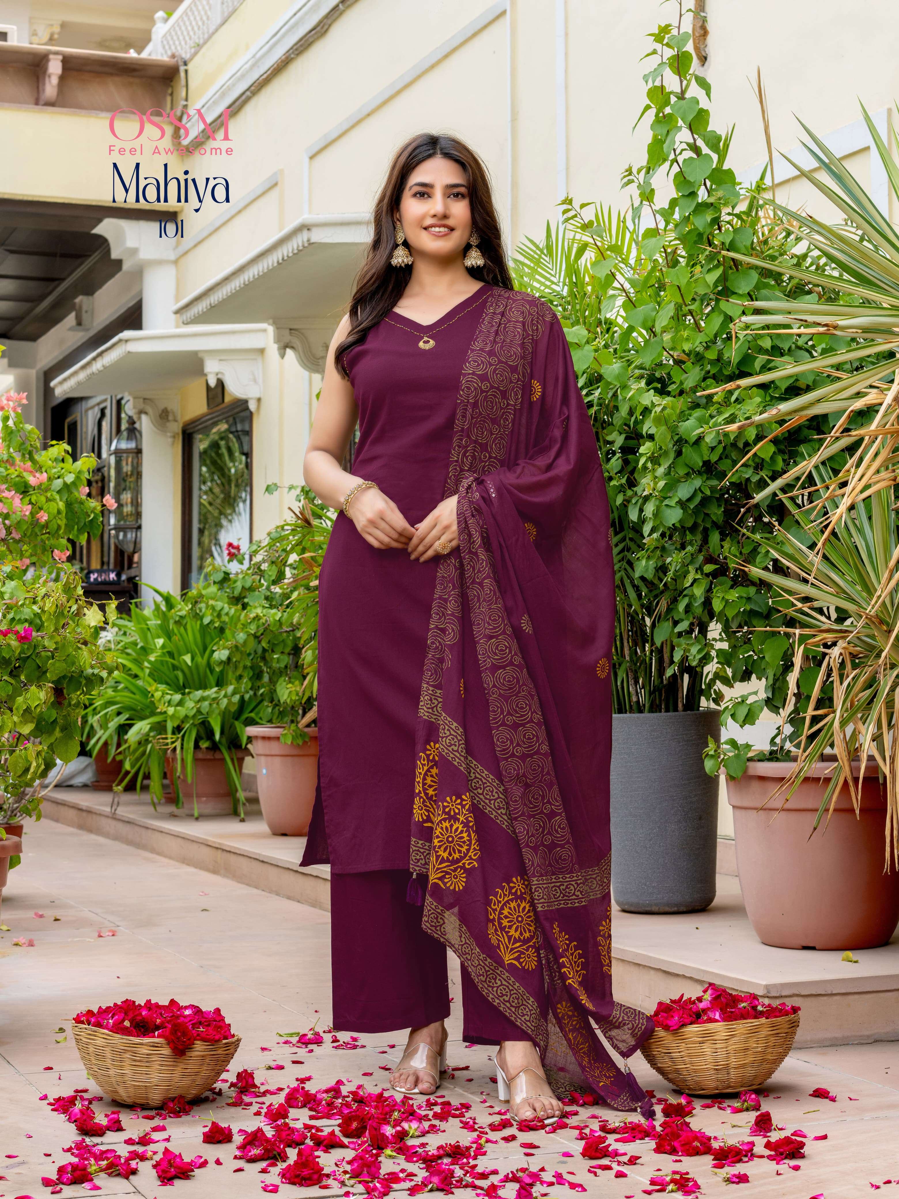 mahiya by ossm designer premium cotton festive wear cord set wholesale collection surat gujarat 