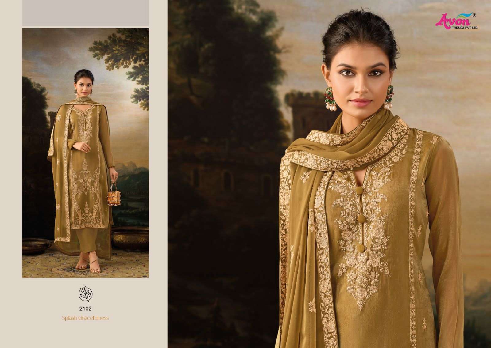 maira by avon trendz heavy deaigner party wear dress material catalogue wholesale collection surat gujarat 