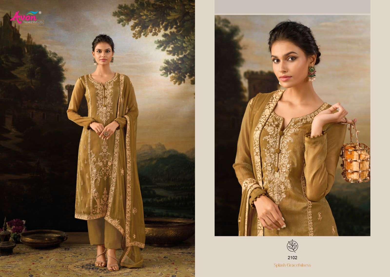maira by avon trendz heavy deaigner party wear dress material catalogue wholesale collection surat gujarat 
