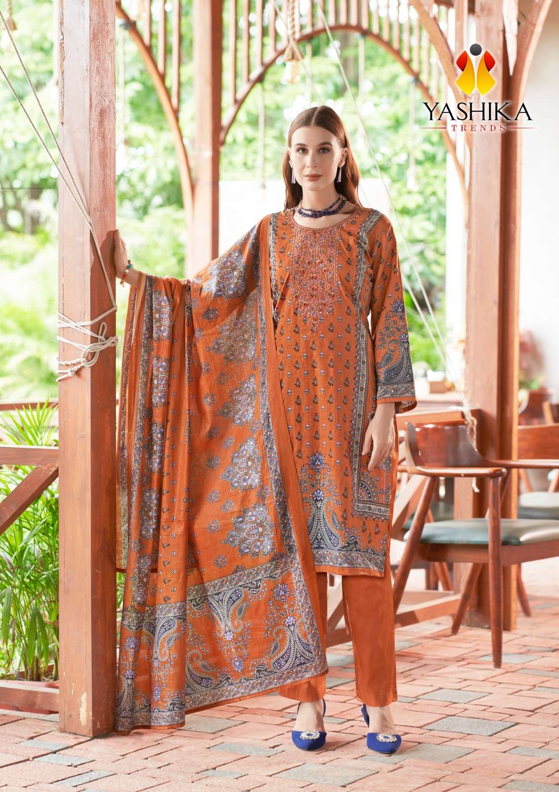 naira b by yashika trends 1001-1008 series heavy cotton designer dress material catalogue wholesale collection surat gujarat