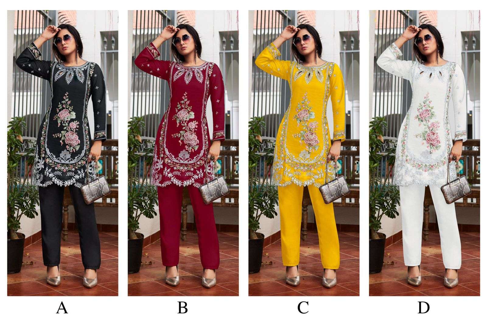 pakiza by ajraa fancy embroidered work pakistani cord set online purchasing surat gujarat 