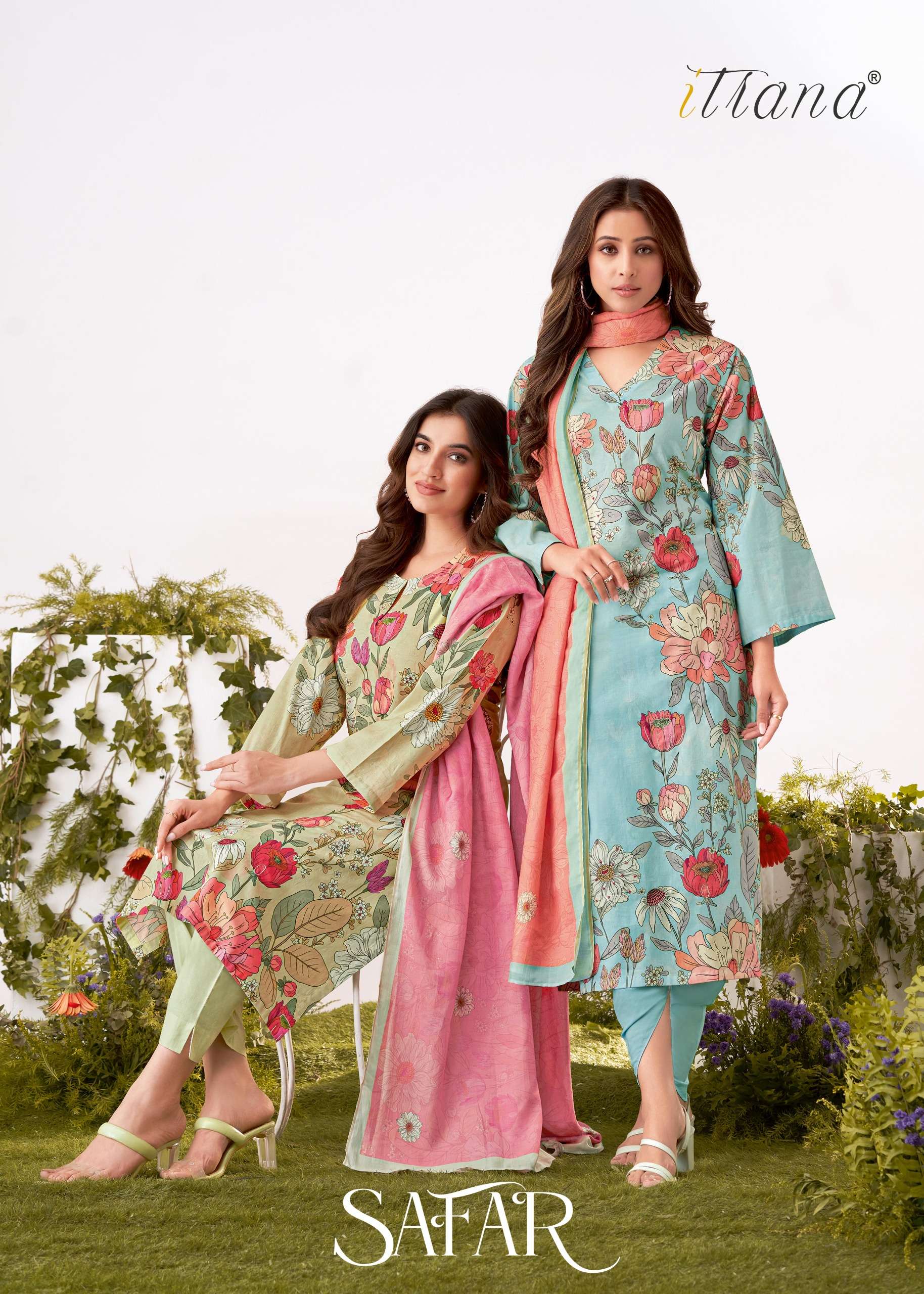 safar by itrana printed and handwork dress material catalogue online supplier surat gujarat 
