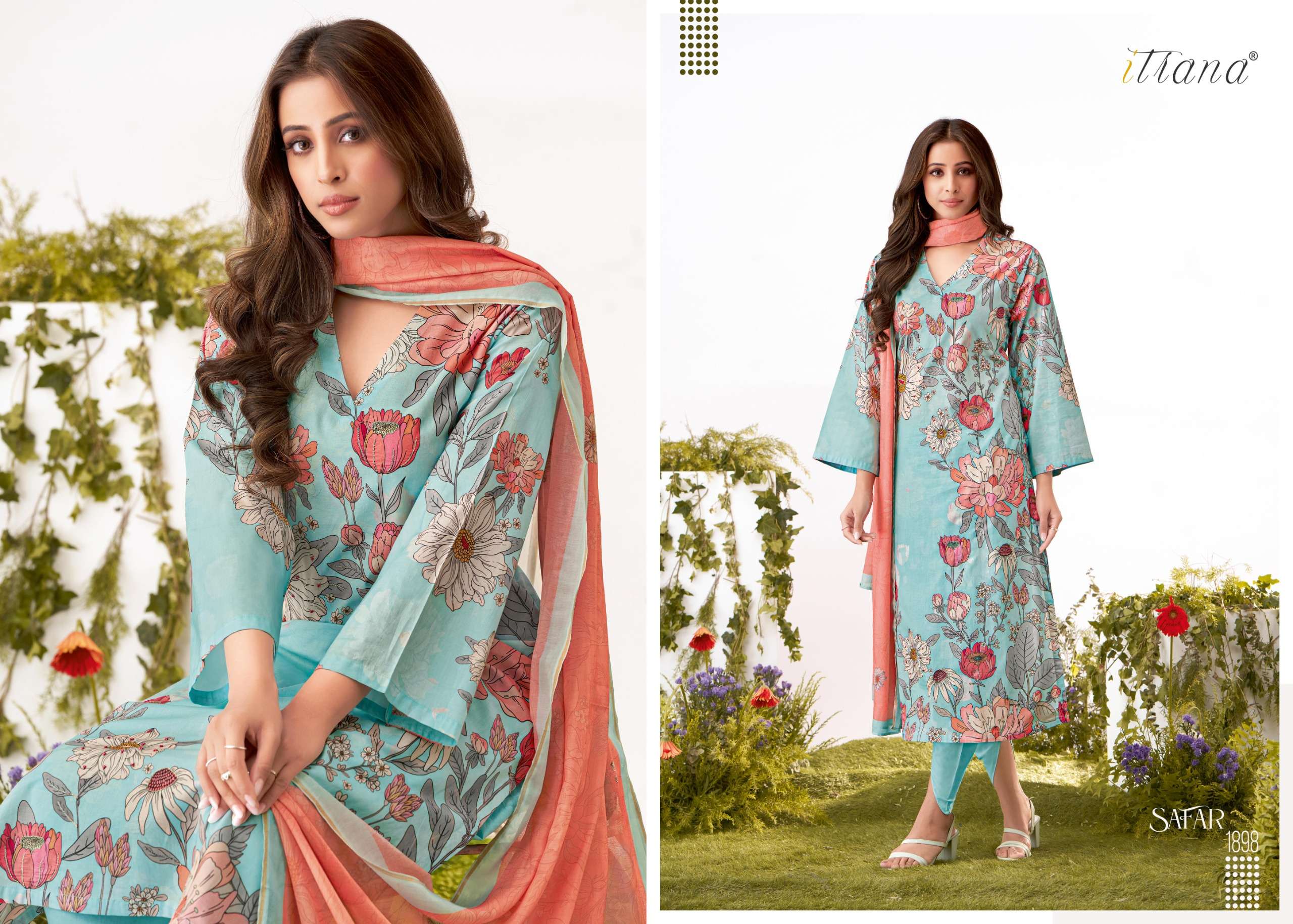 safar by itrana printed and handwork dress material catalogue online supplier surat gujarat 