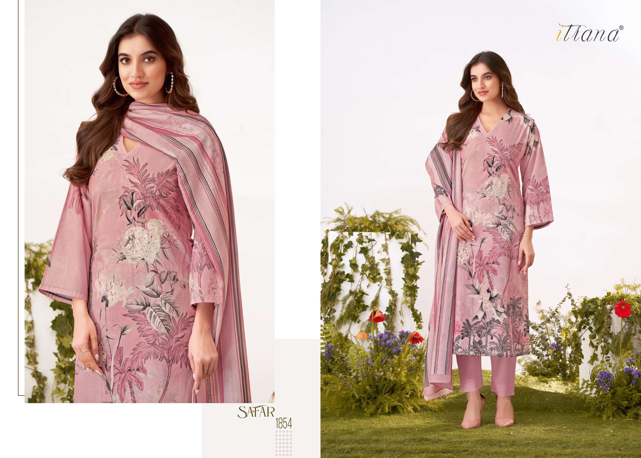 safar by itrana printed and handwork dress material catalogue online supplier surat gujarat 