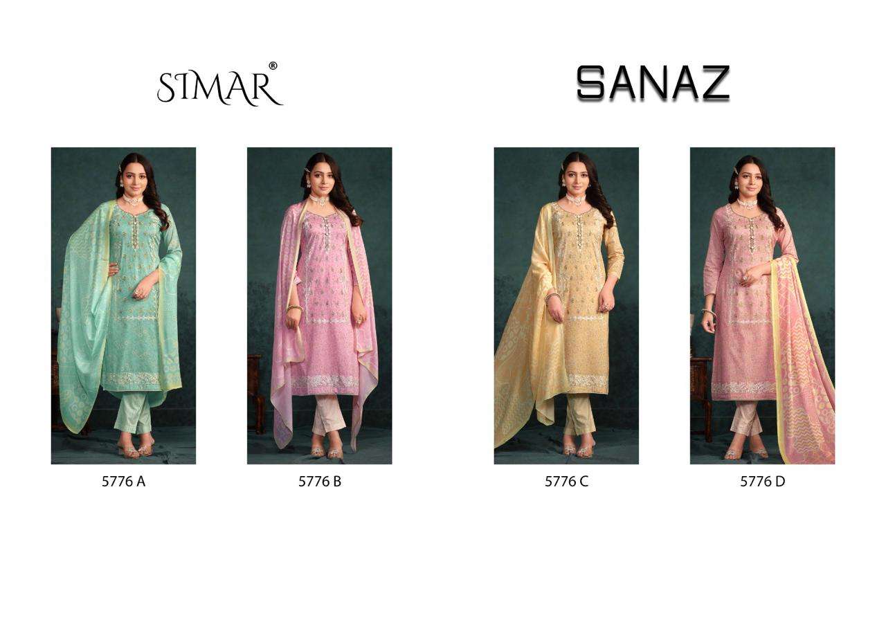 sanaz by glossy unstitched designer salwar kameez catalogue wholesale dealer surat gujarat 