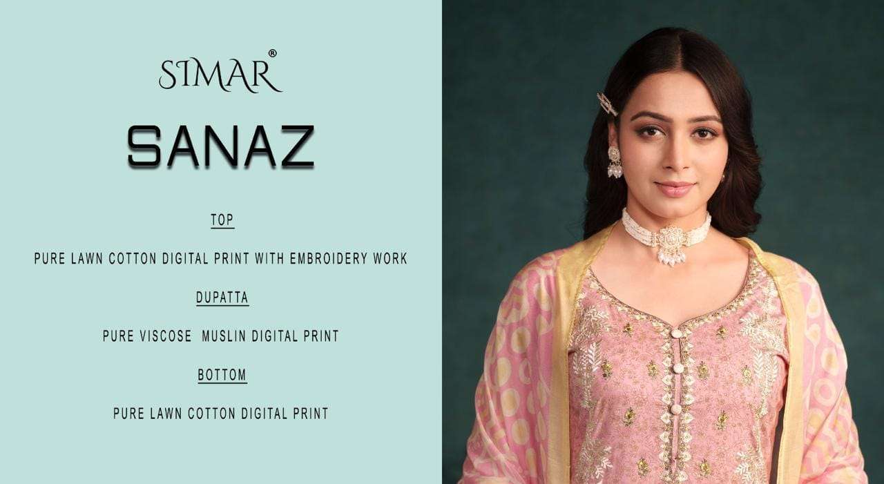 sanaz by glossy unstitched designer salwar kameez catalogue wholesale dealer surat gujarat 