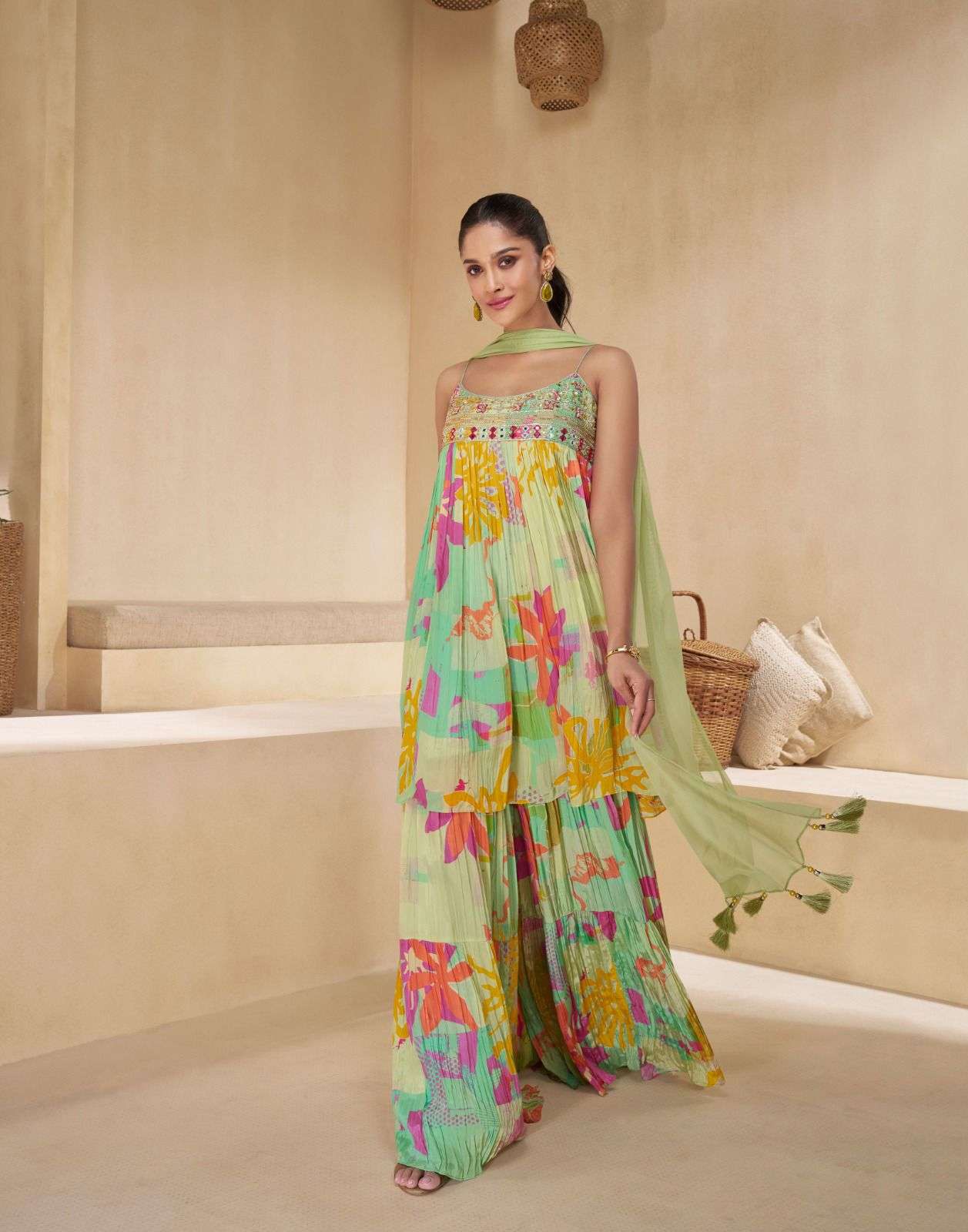 sayuri chakori 5534-5537 series designer pure muslin real chinon silk free size catalogue wholesale dealer 