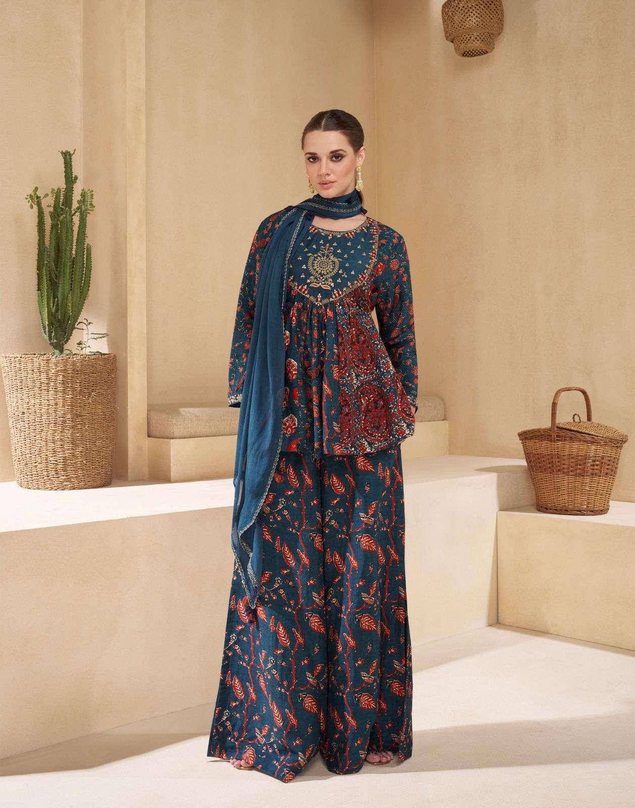 sayuri chakori 5534-5537 series designer pure muslin real chinon silk free size catalogue wholesale dealer 
