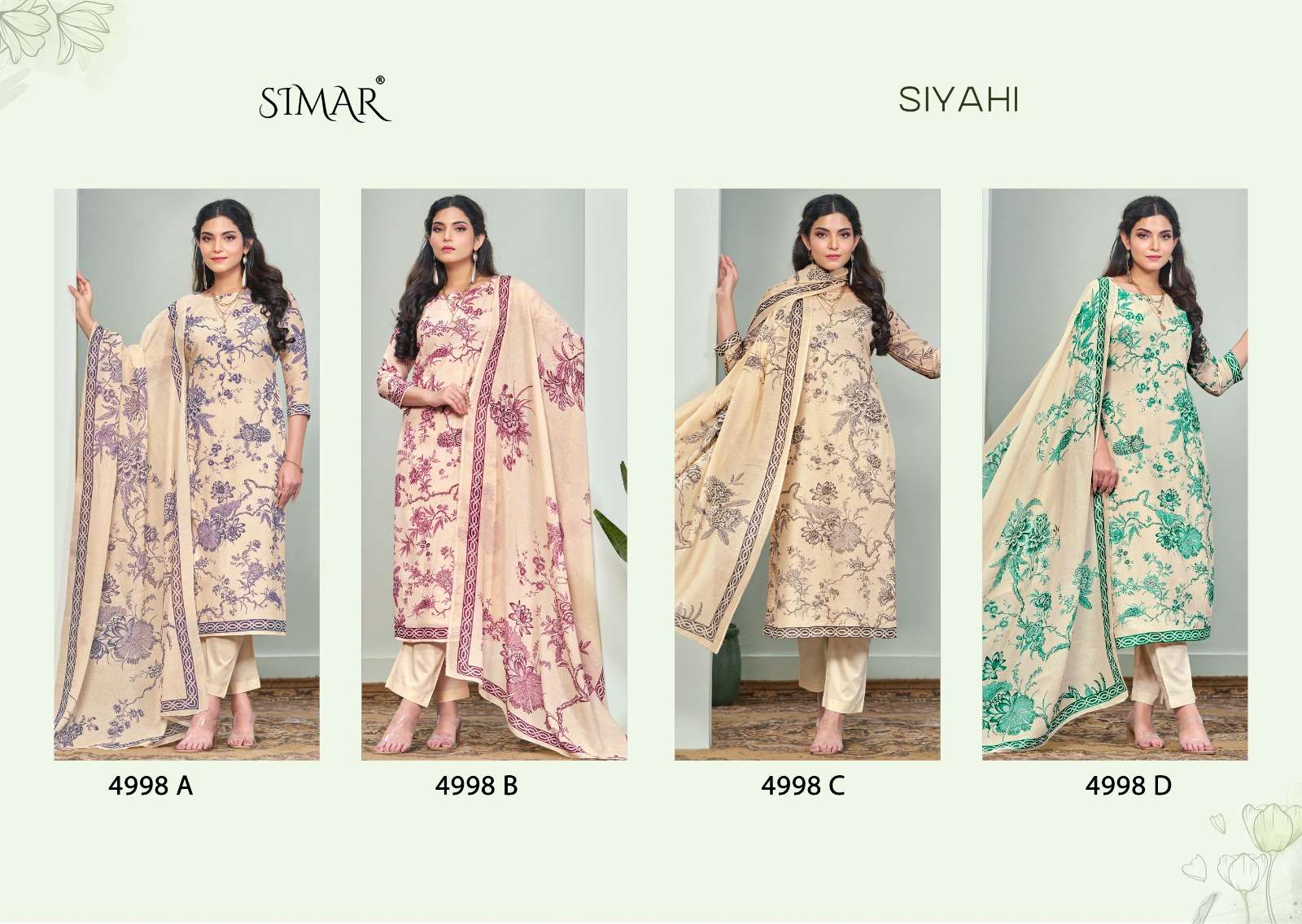 siyahi 4998 series by glossy designer fancy salwar kameez catalogue online supplier surat gujarat 