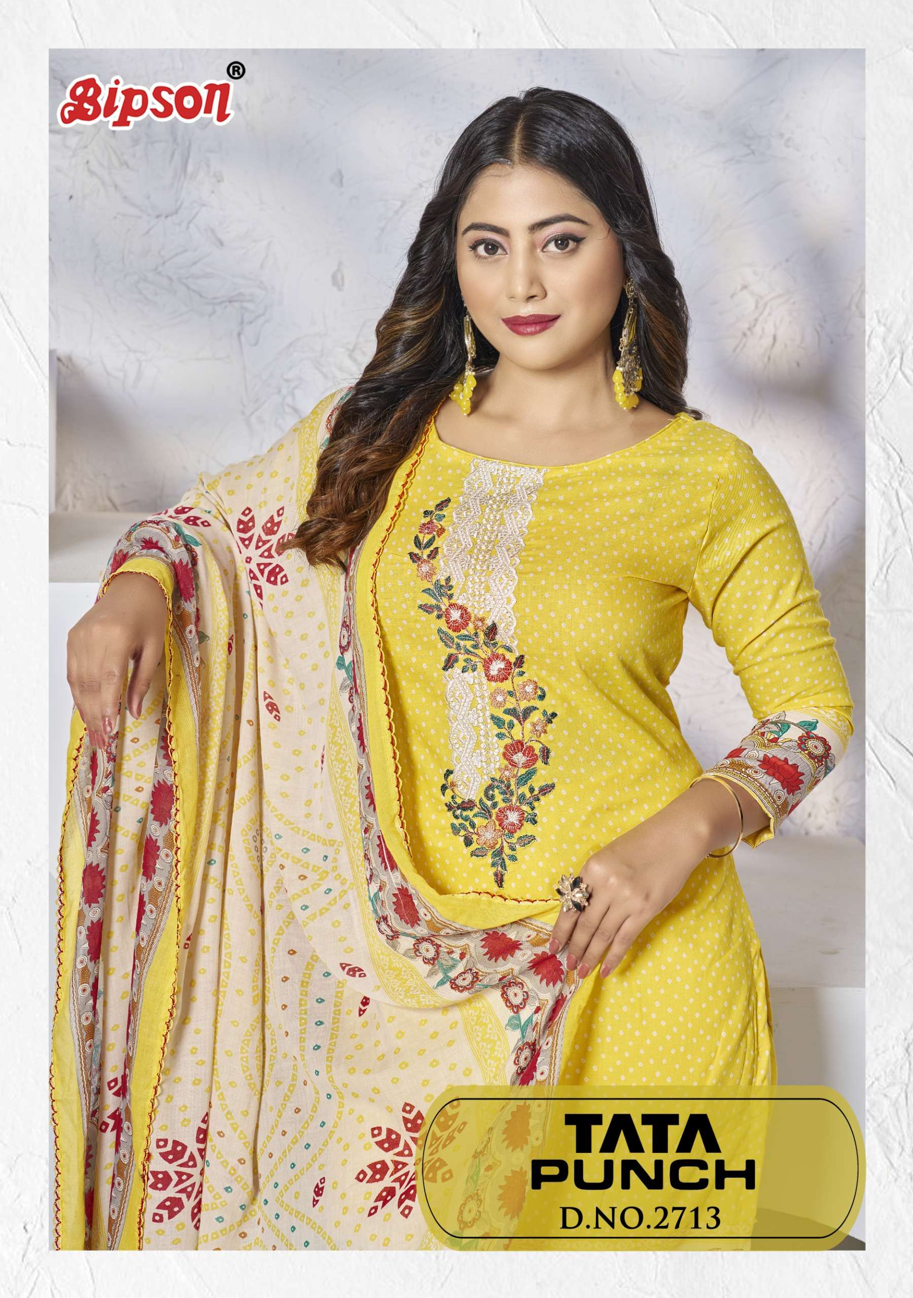tata punch 2713 by bipson prints pure fine cotton designer salwar suits material catalogue online surat gujarat 