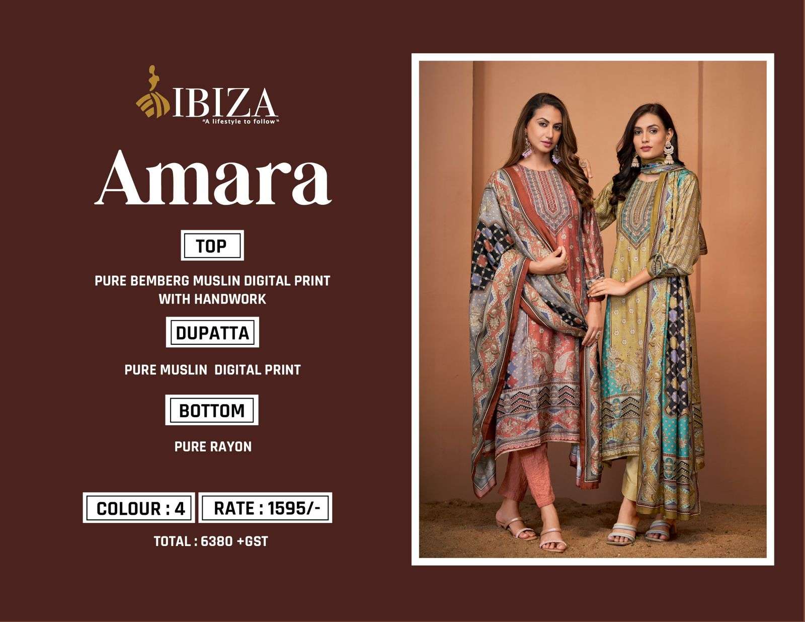 amara by ibiza 10955-10958 series exclusive designer salwar kameez catalogue wholesale dealer surat gujarat 
