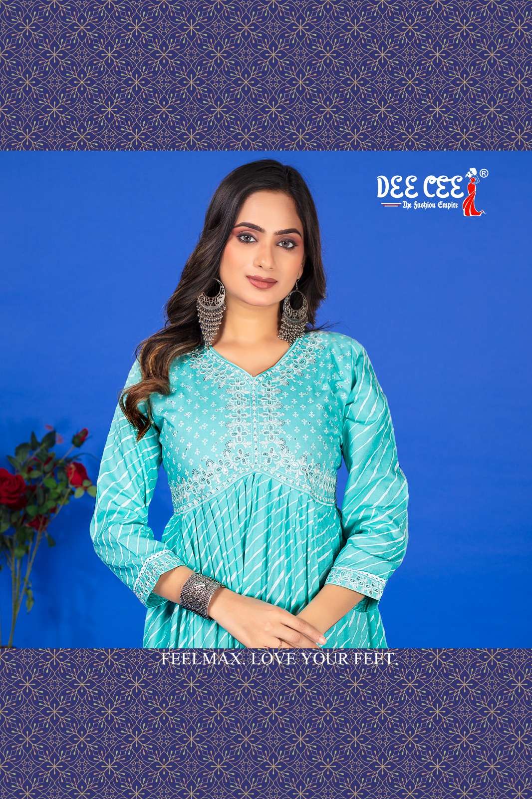 anjuba by deecee 101-106 series georgette plain designer kurtis catalogue wholesale collection surat gujarat 