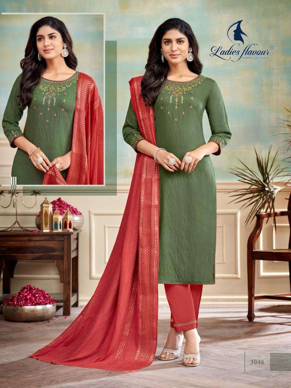 blue stone by ladies flavour 3043 3048 series trendy designer kurtis latest catalogue design 2024