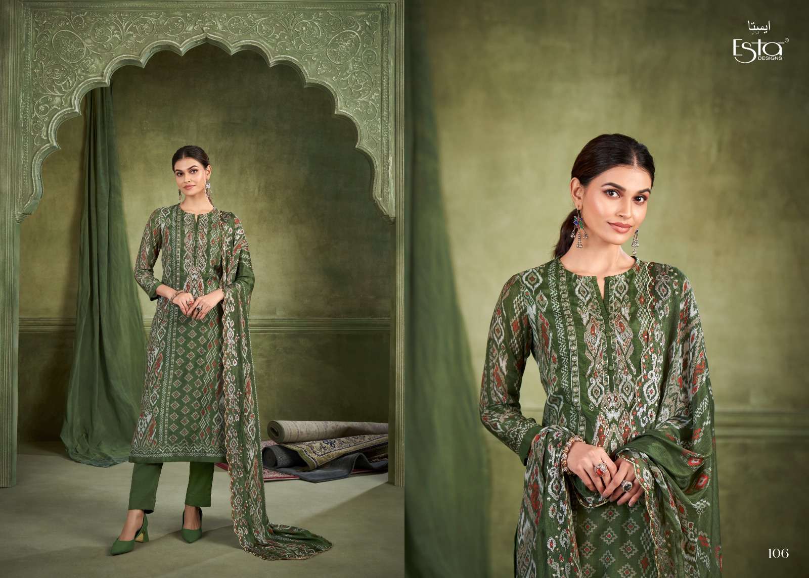 elaric by esta designs 101-106 series exclusive designer salwar kameez catalogue manufacturer surat gujarat 